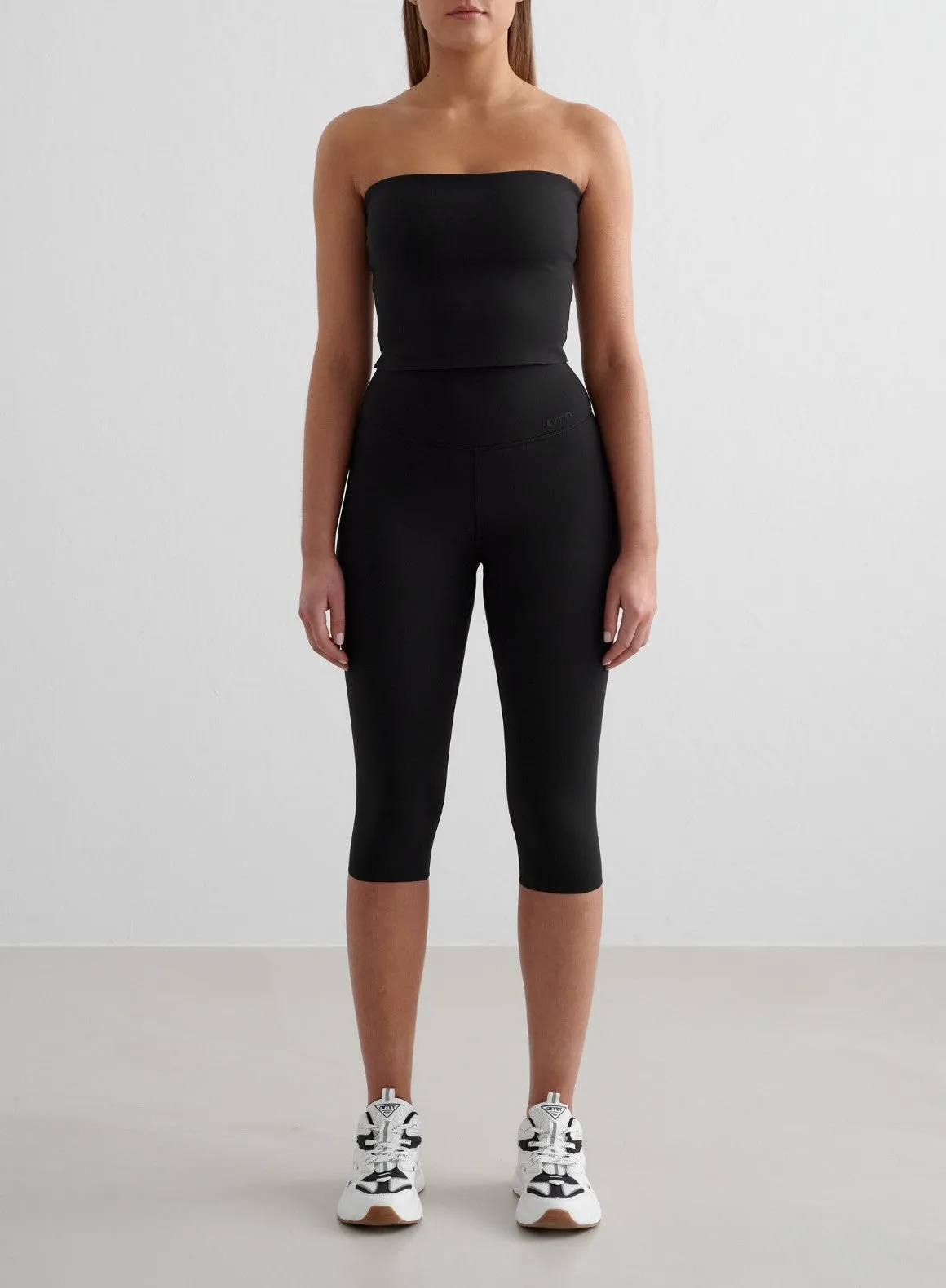 Black Sense Tube Bralette Flatlock stitching Adaptive Fit