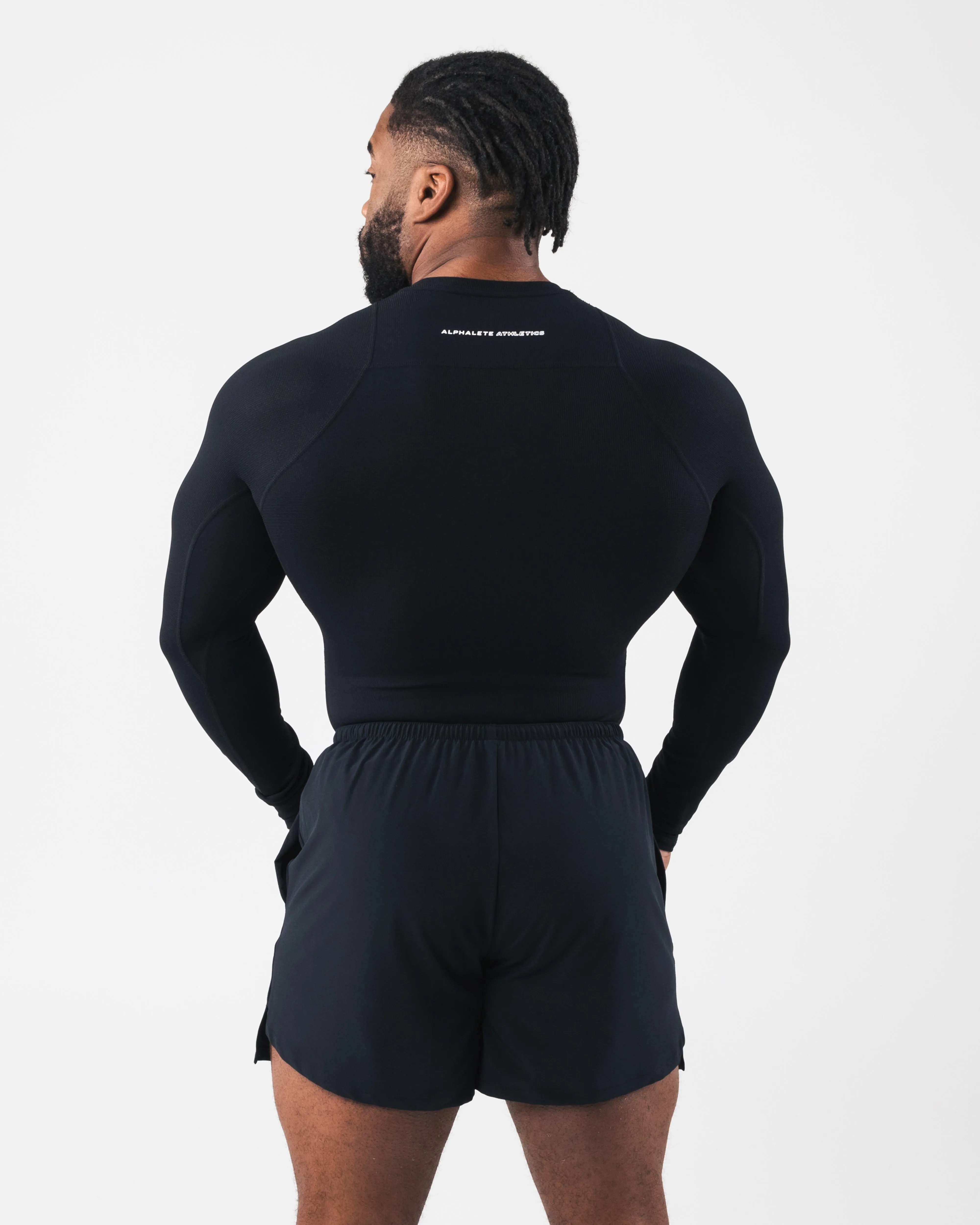 Frame Patchwork Power Long Sleeve - Black