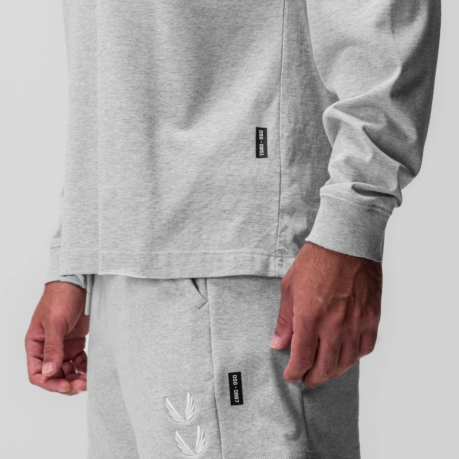 Comfort Seeker Female design 0851. Tech Essential? Relaxed Long Sleeve - Heather Grey