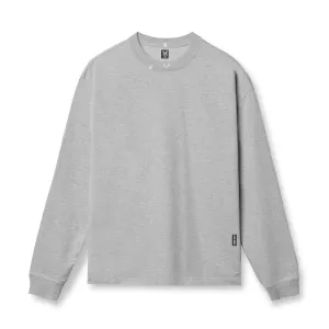 0851. Tech Essential? Relaxed Long Sleeve - Heather Grey Office