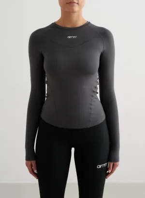 Beach Wear Anniversary Gift Shadow Grey Soft Basic Long Sleeve
