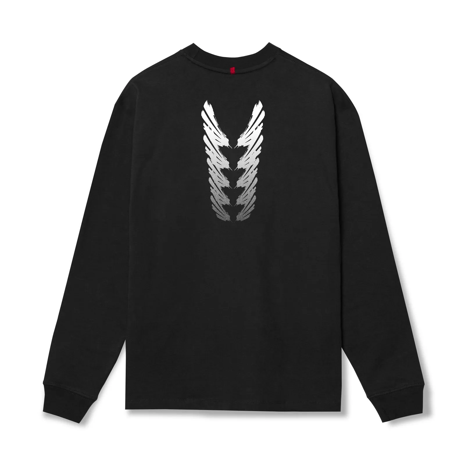 Earrings Tablecloth 0851. Tech Essential? Relaxed Long Sleeve - Black "Brush Stroke"