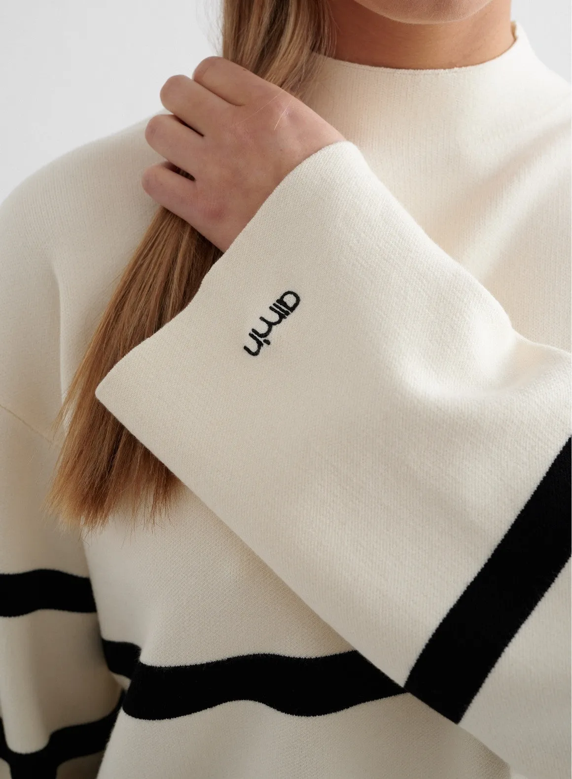 Almond White Perfect Knit Long Sleeve colorful