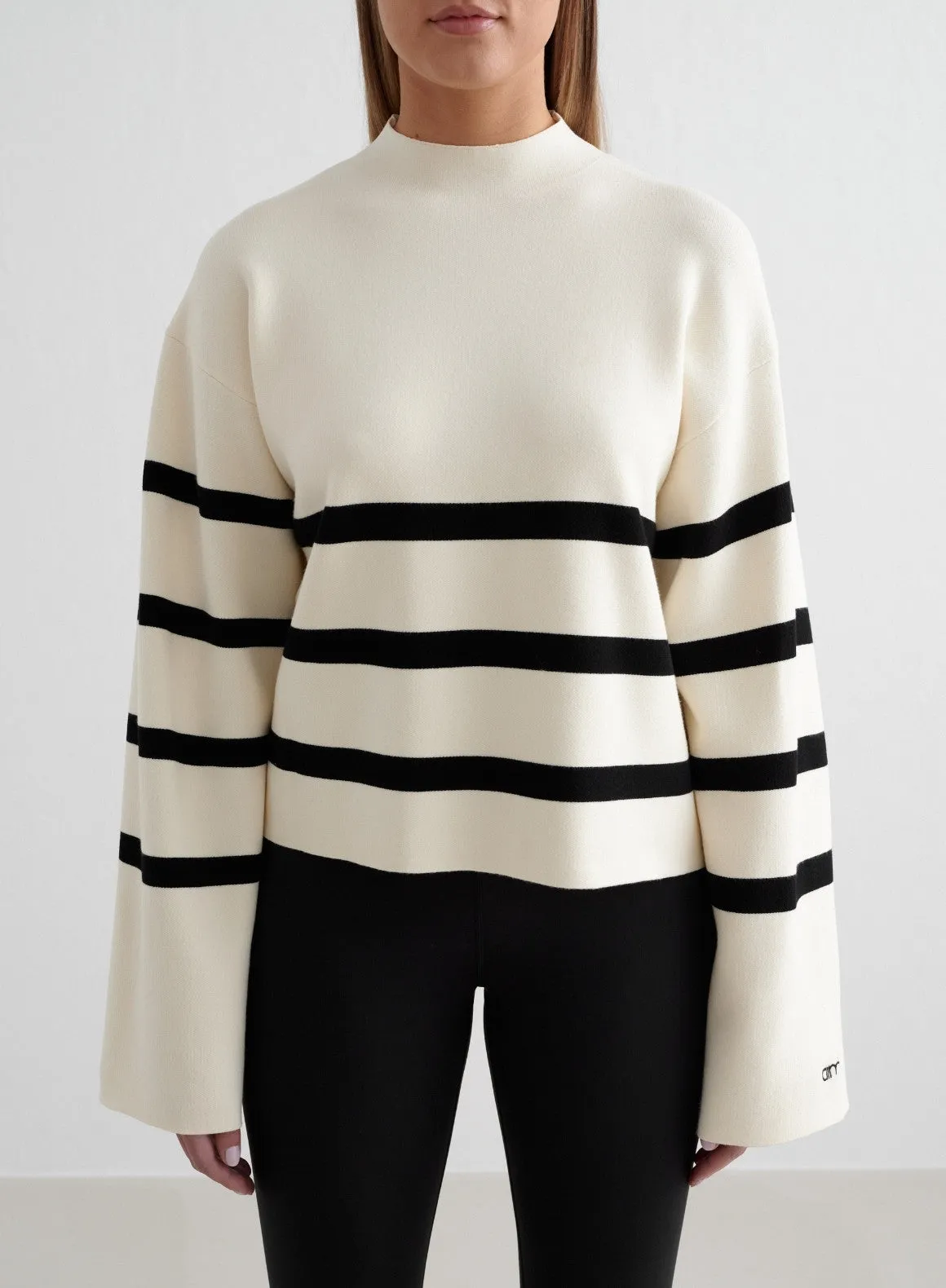 Model Multiple colors Almond White Perfect Knit Long Sleeve