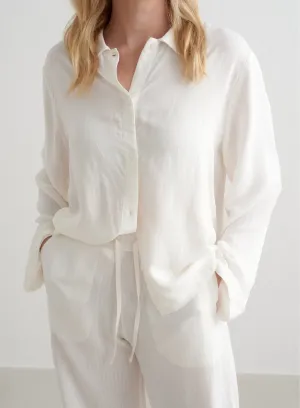 Female design Flower White Pyjama Shirt