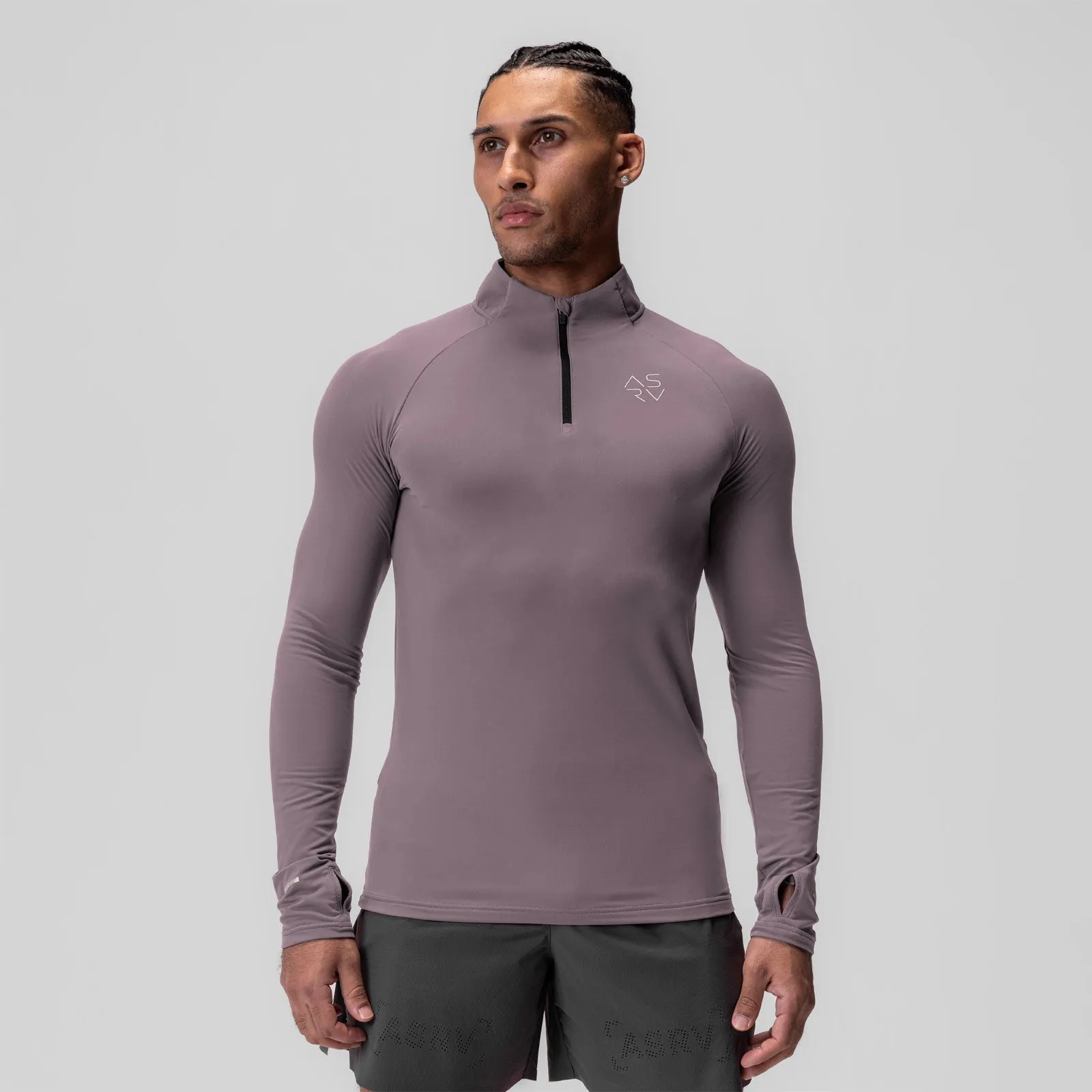 0906. Thermal Training Quarter Zip - Moonscape "Cyber" Thick