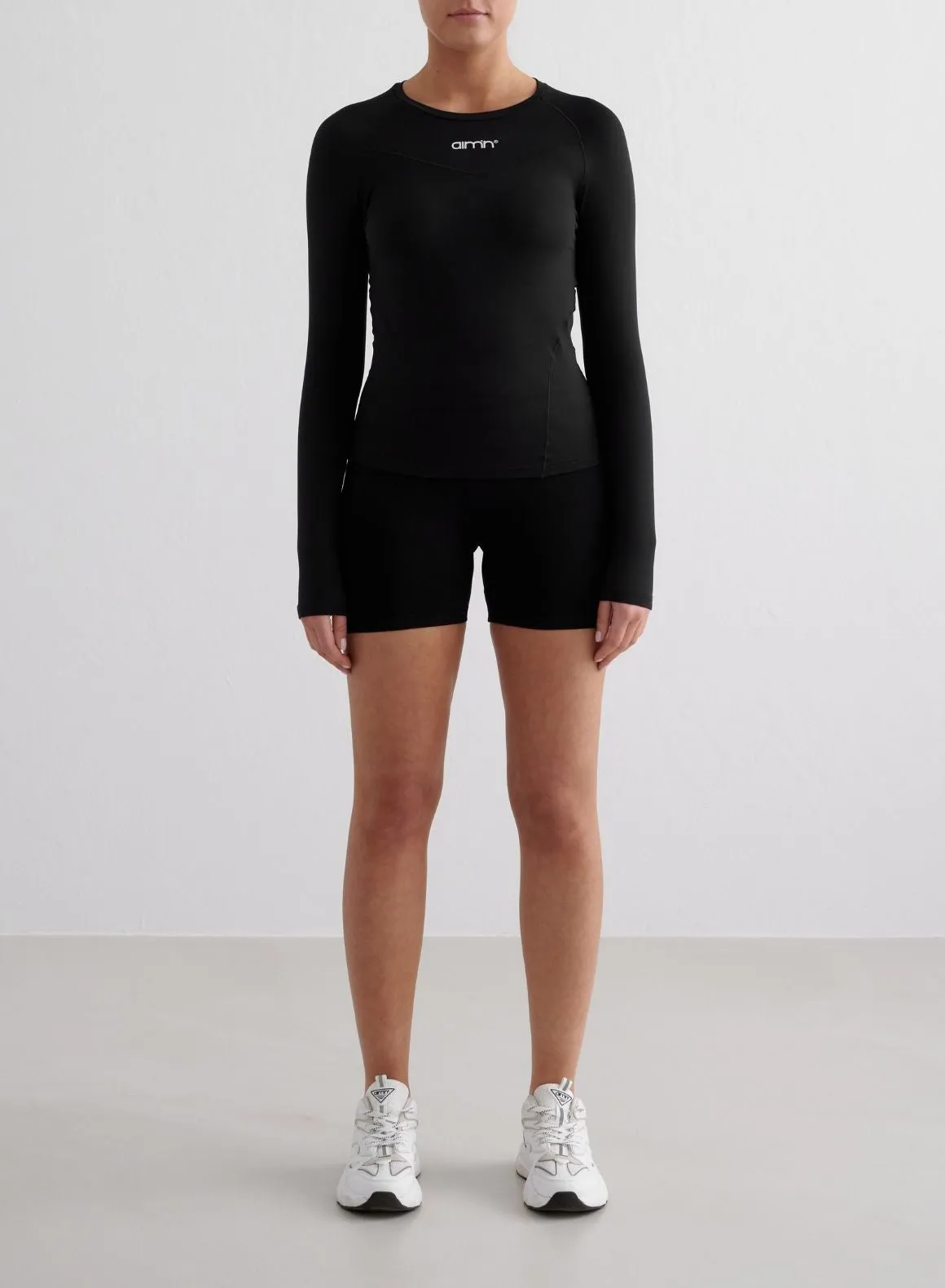 Black Soft Basic Long Sleeve Front yard