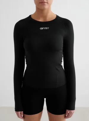 Black Soft Basic Long Sleeve Terrace