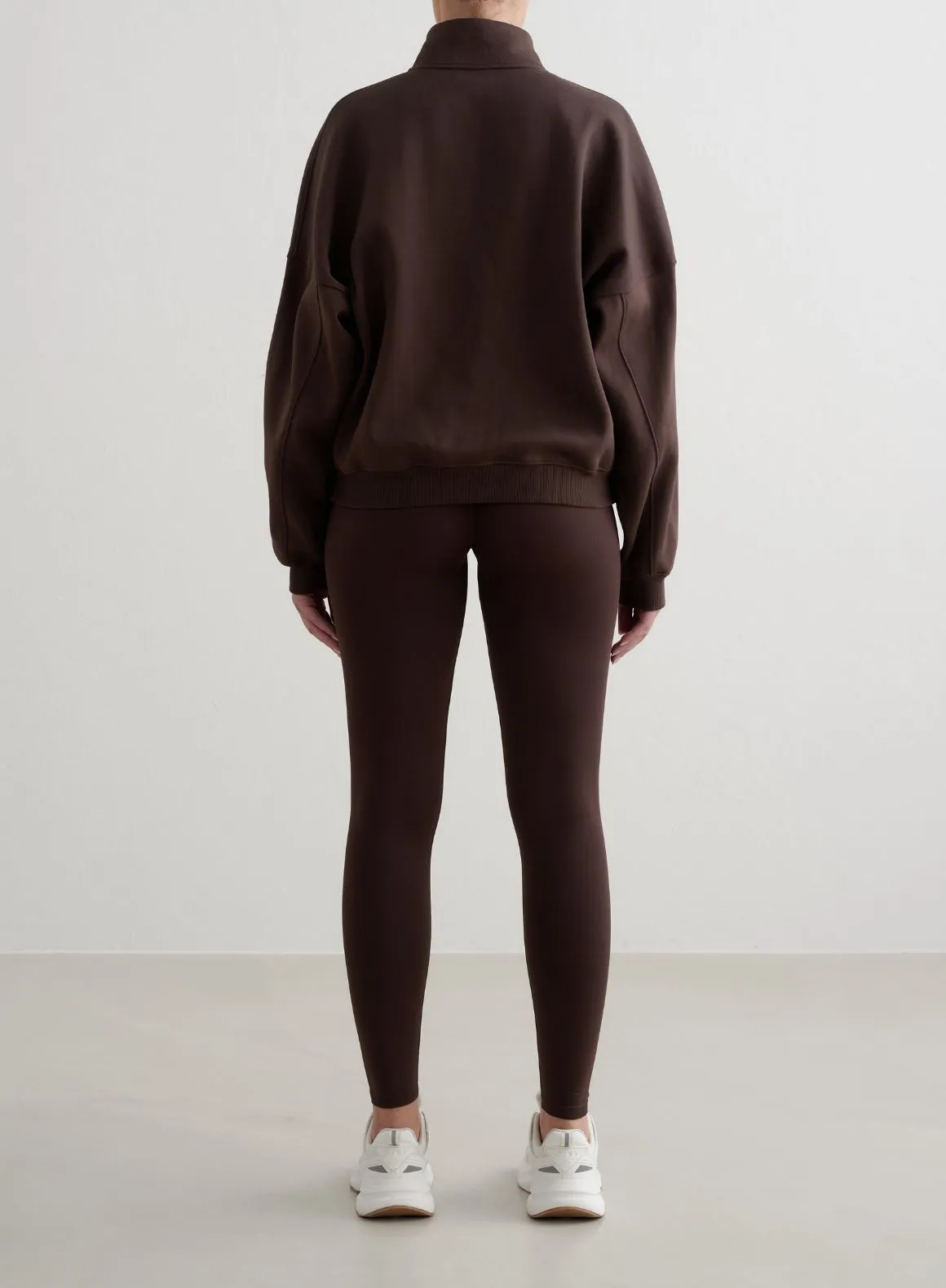 Chocolate Varsity Sweat Half Zip Techie Sauce