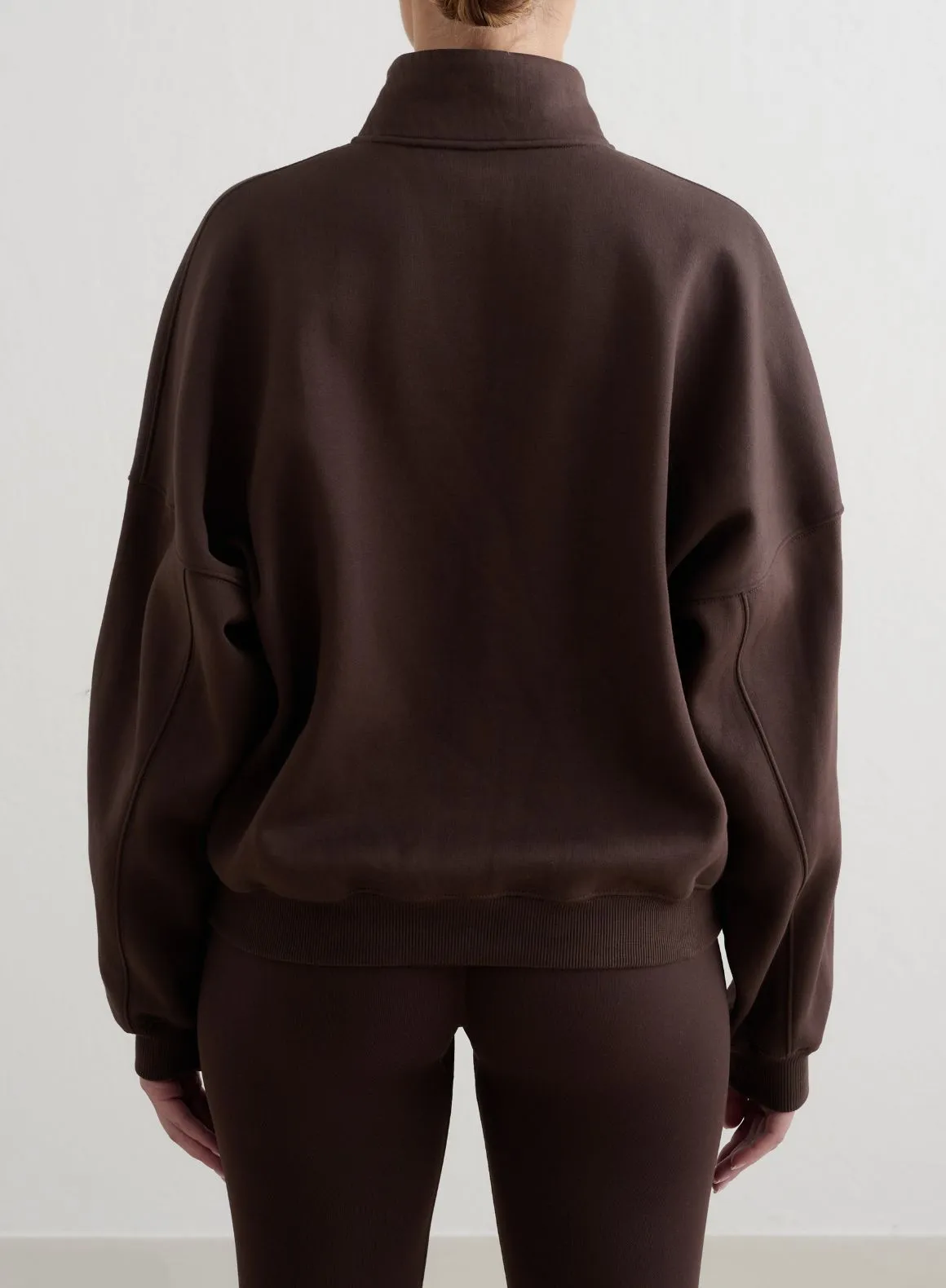 Chocolate Varsity Sweat Half Zip Garage Wedding Gift