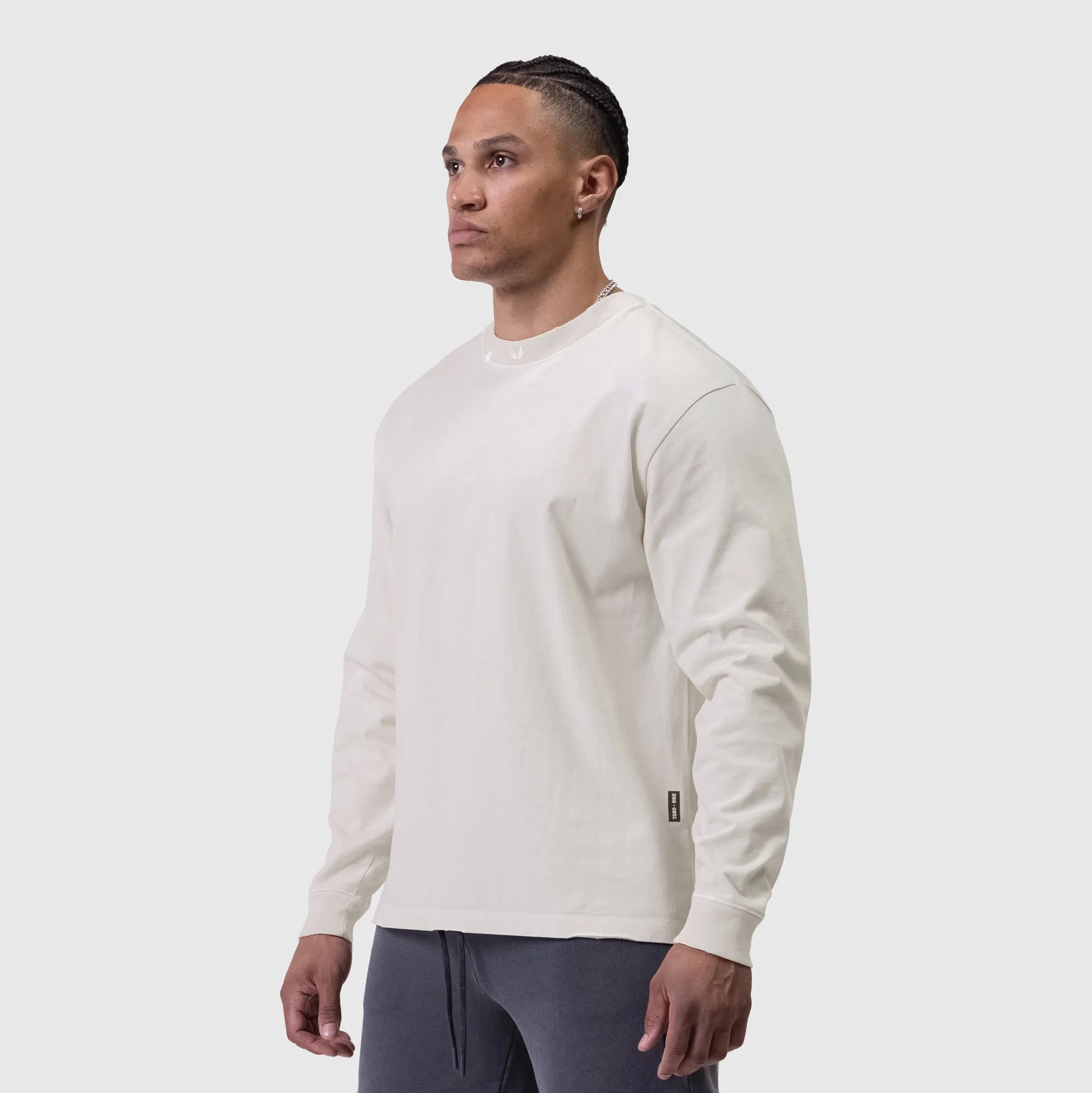Mountainous area Home Relaxation 0851. Tech Essential? Relaxed Long Sleeve - Faded Stone