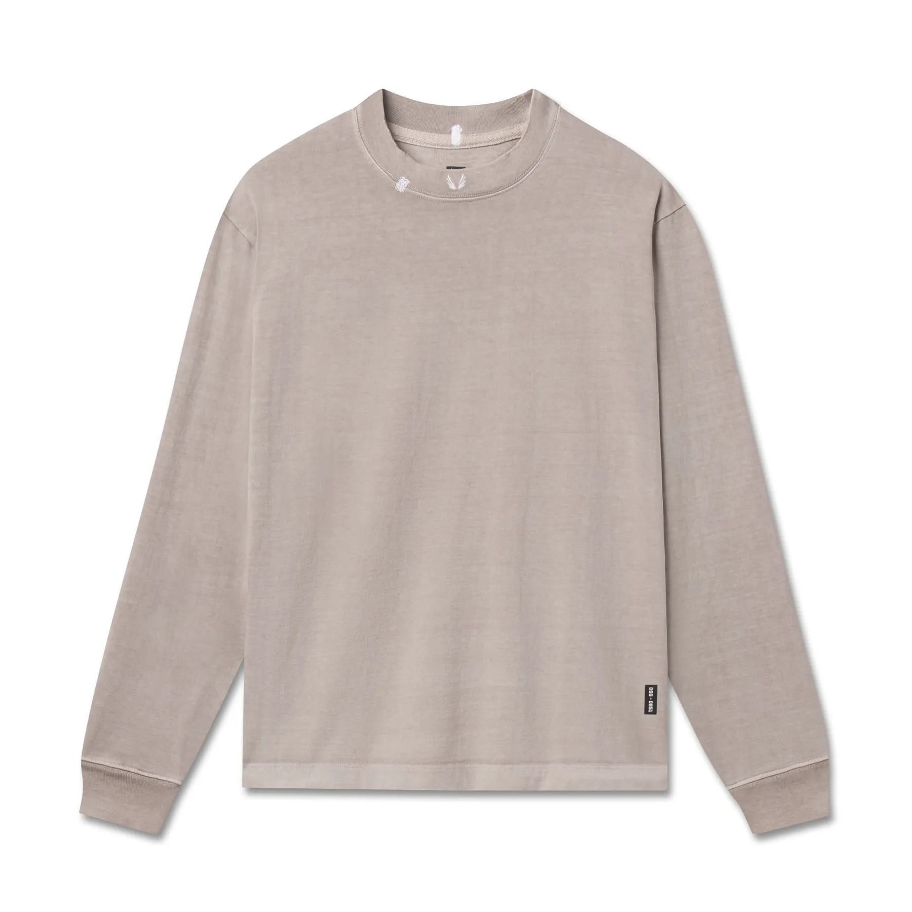 0851. Tech Essential? Relaxed Long Sleeve - Faded Chai Low neck Advanced Sweat Management