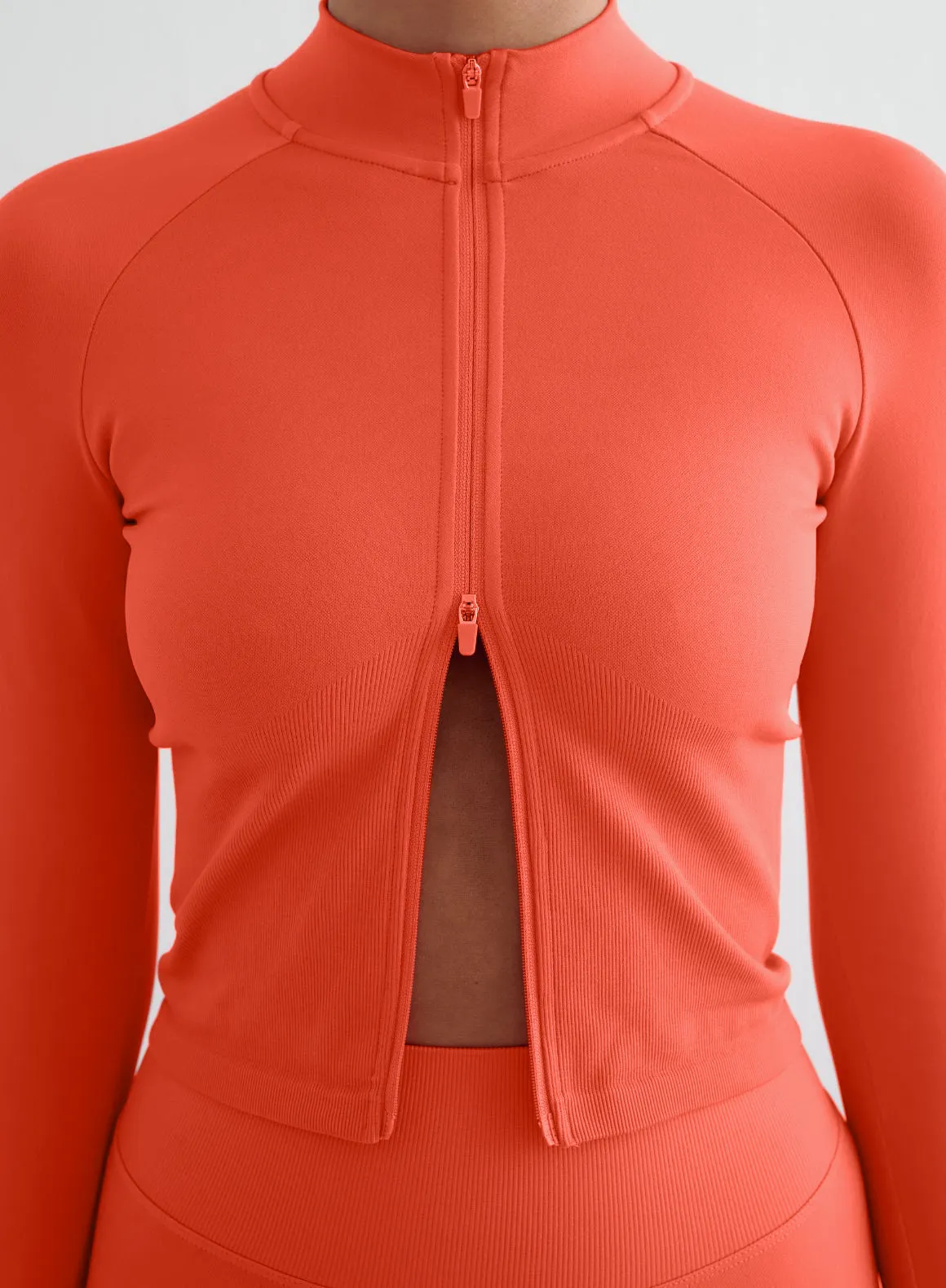 Day - Wear Celebrity Tangerine Shape Seamless Zip Jacket