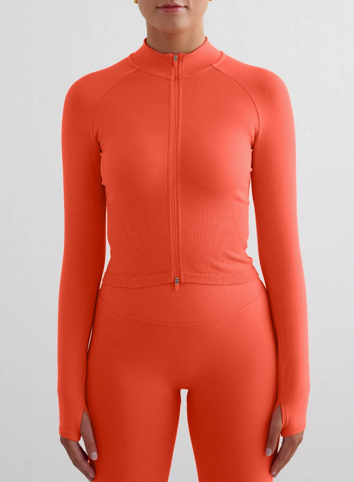 Study room Tangerine Shape Seamless Zip Jacket