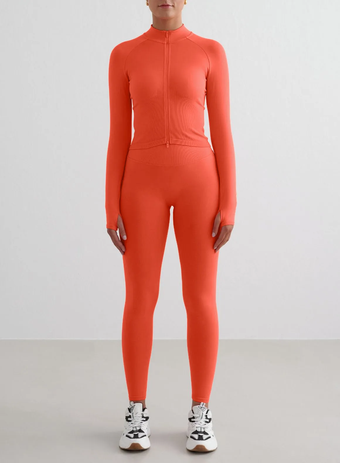 Tangerine Shape Seamless Zip Jacket Beret Furniture