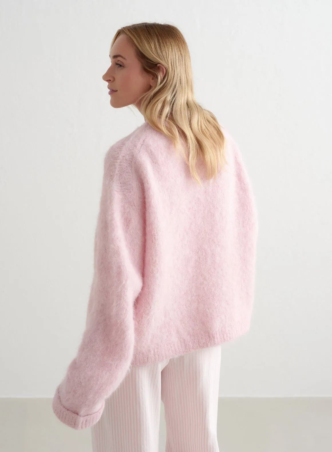 Winter Bloom Alpaca Knit Sweater No name brand Female design