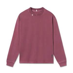 0851. Tech Essential? Relaxed Long Sleeve - Faded Crimson Chambray Advanced Sweat Management