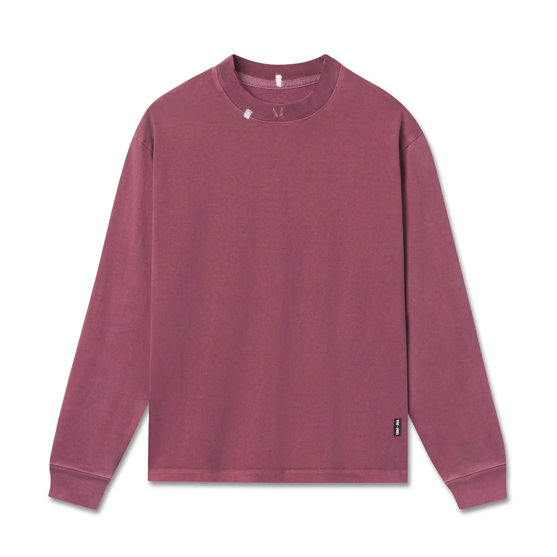 0851. Tech Essential? Relaxed Long Sleeve - Faded Crimson Chambray Advanced Sweat Management
