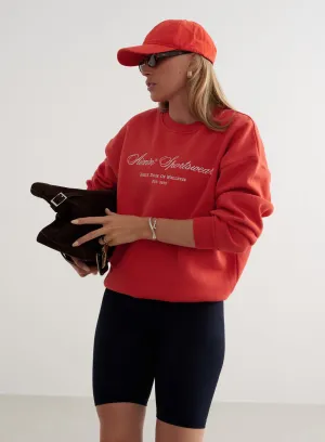 pattern 90's Red Heritage Sweatshirt