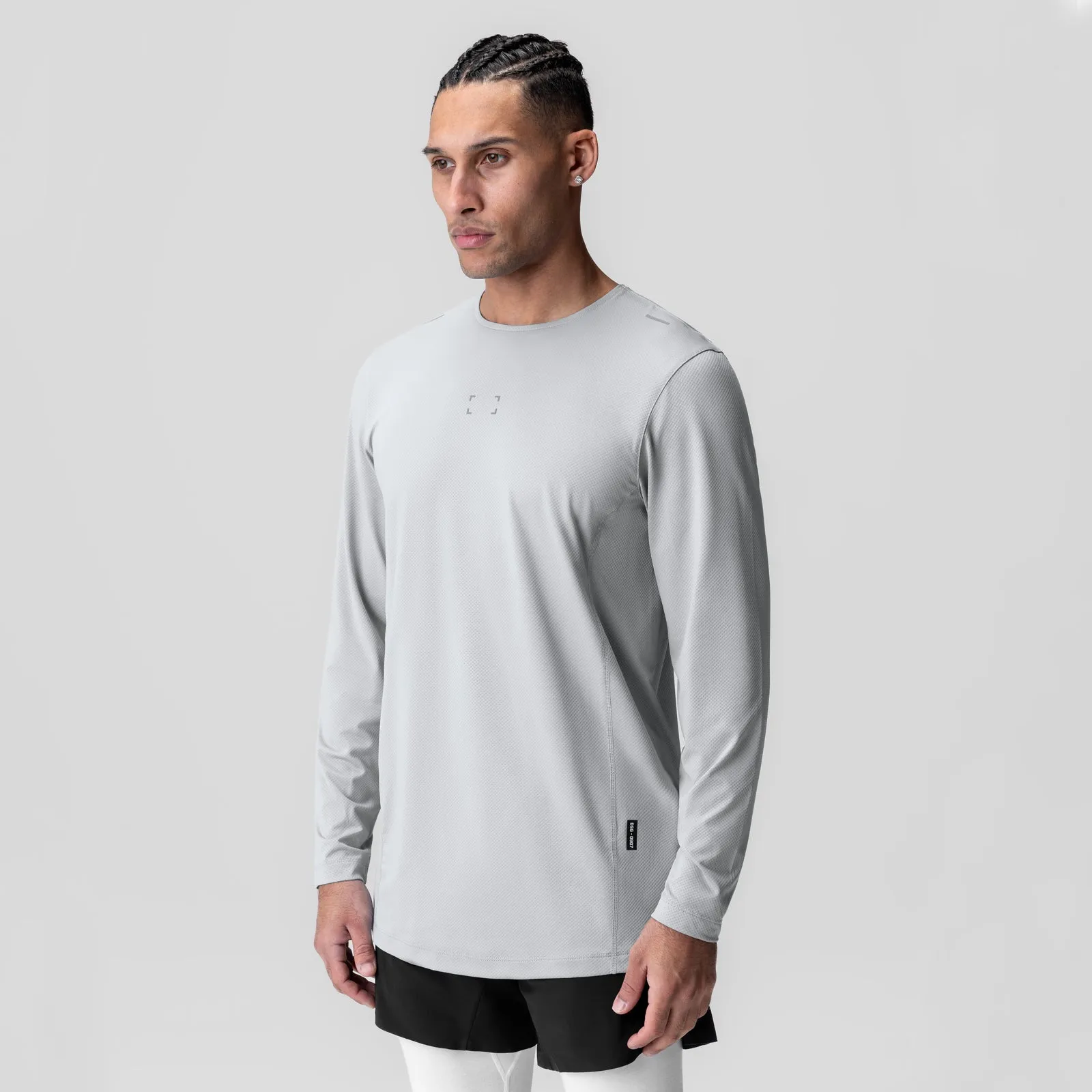 0907. AeroSilver? Training Long Sleeve - Slate Grey "Space Bracket" Easy Care Playroom