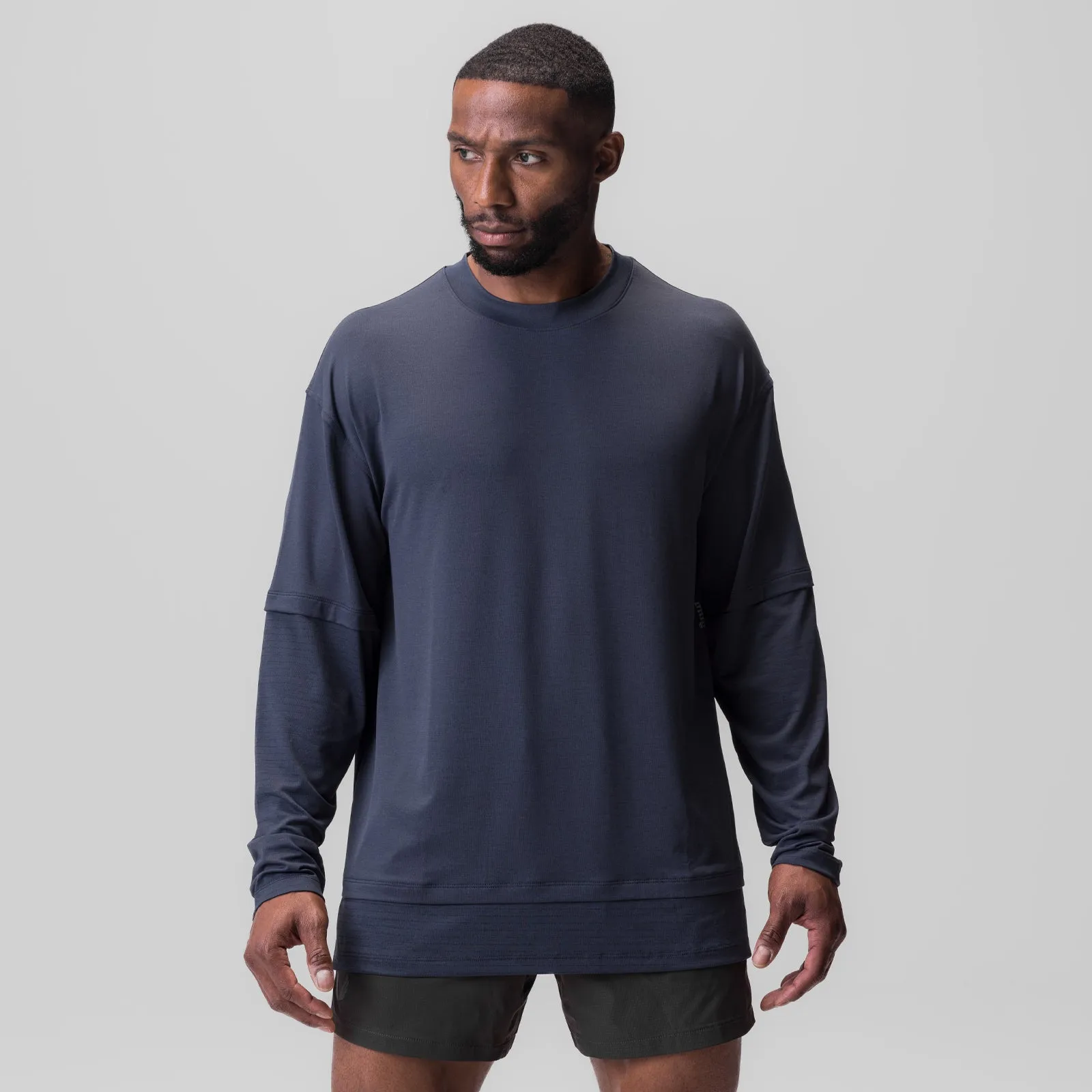0842. 3D-Lite? 2.0 Layered Long Sleeve - Navy "OTWR" Rural area High Neck