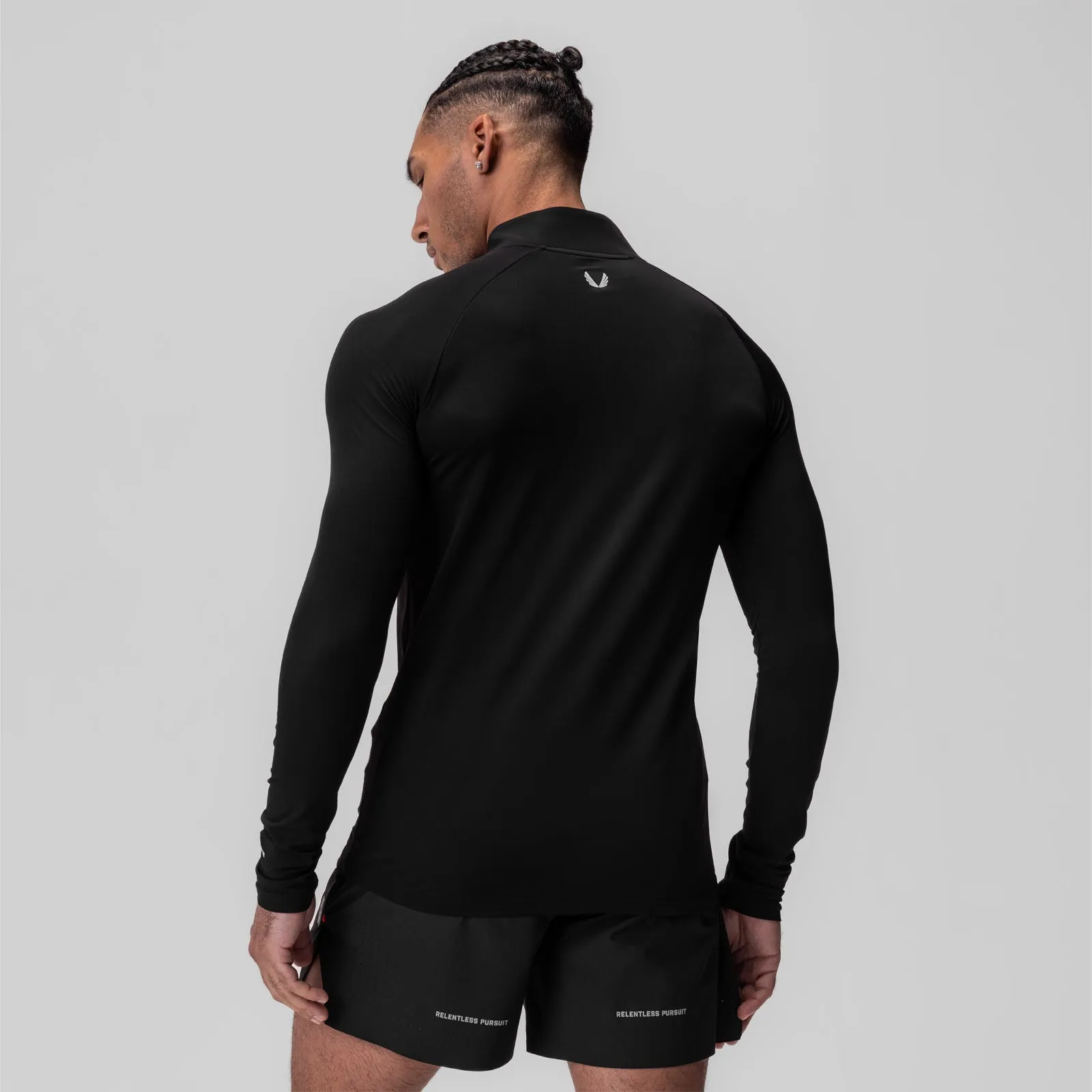 0906. Thermal Training Quarter Zip - Black "Cyber" Charming Booted