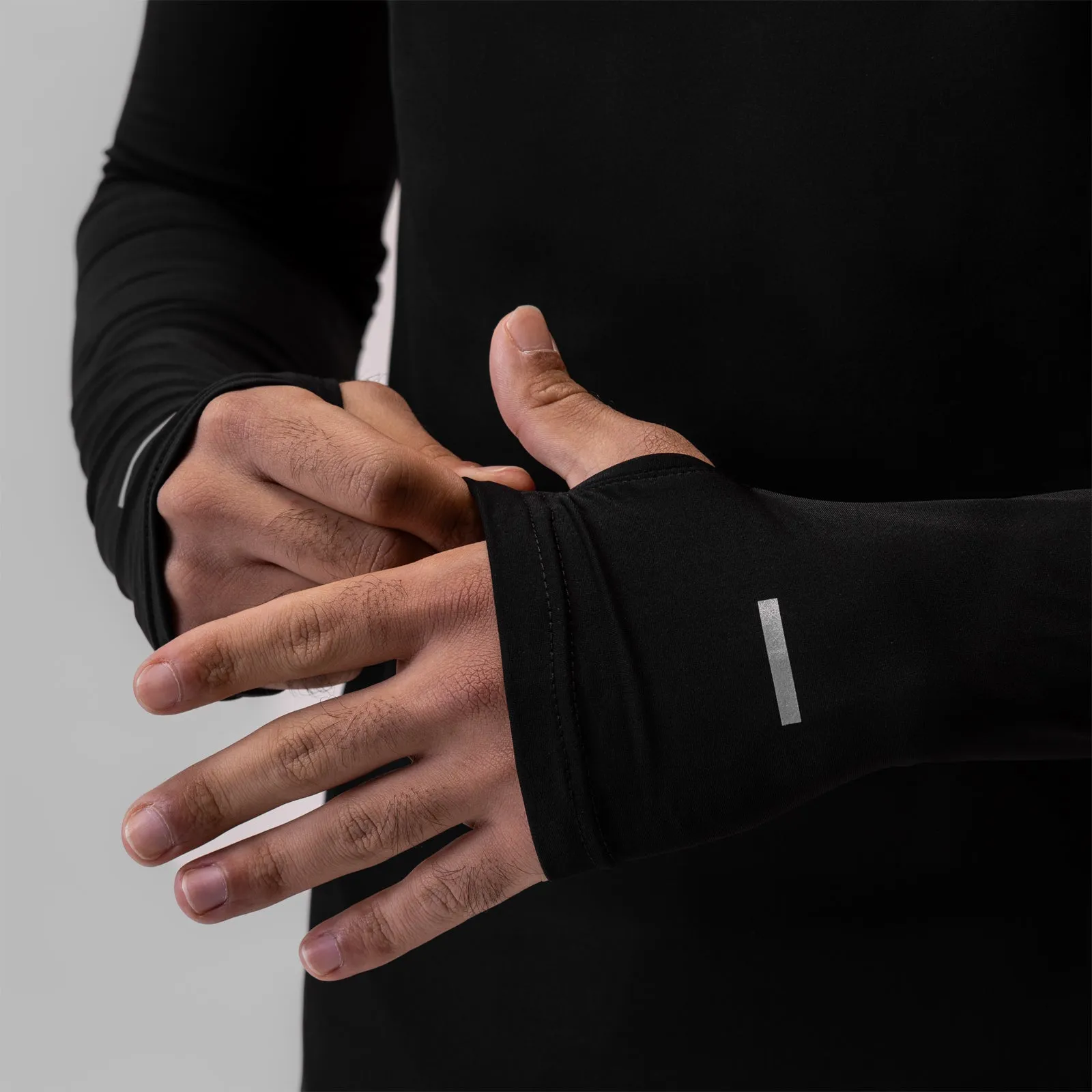 0906. Thermal Training Quarter Zip - Black "Cyber" Rice