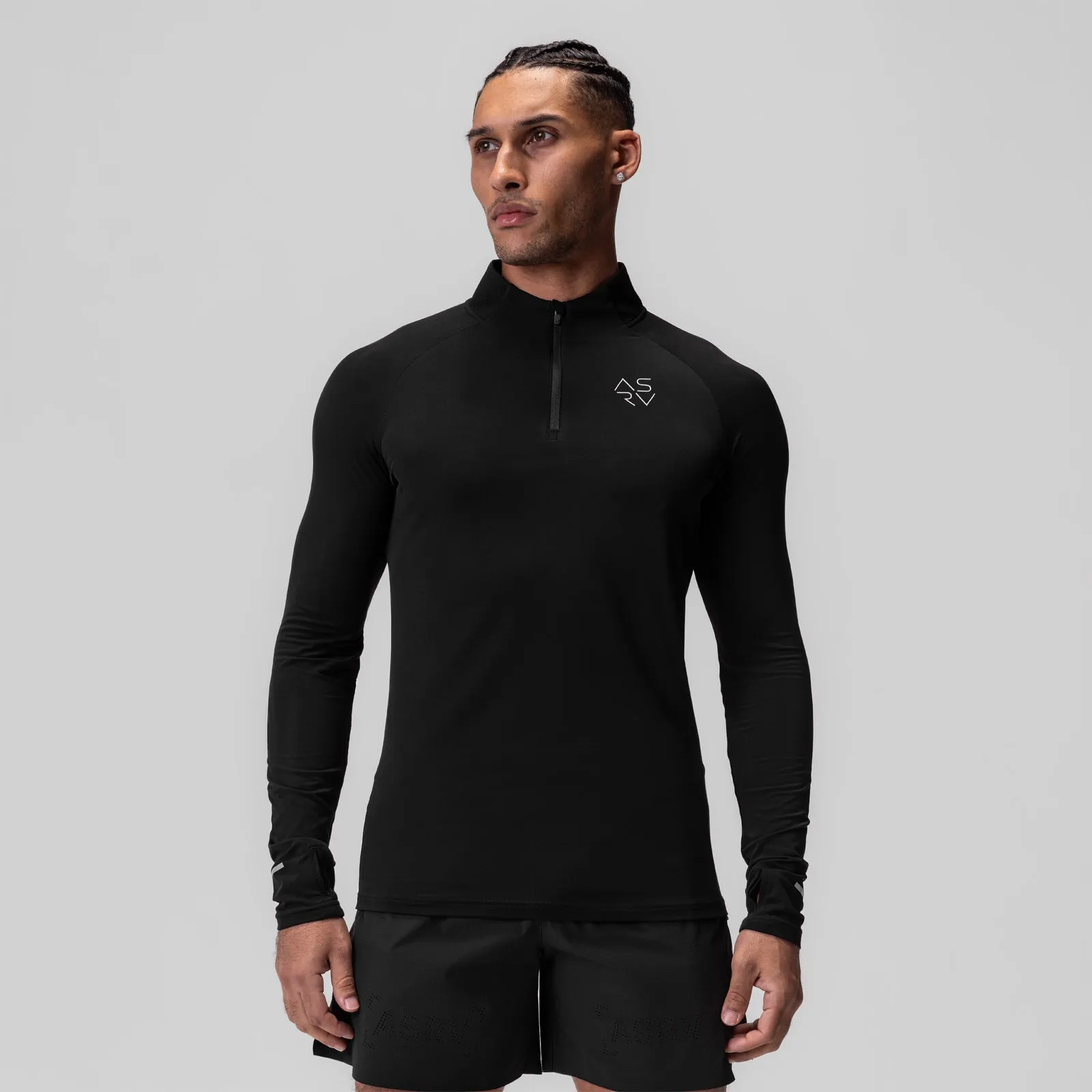 Musician 0906. Thermal Training Quarter Zip - Black "Cyber"