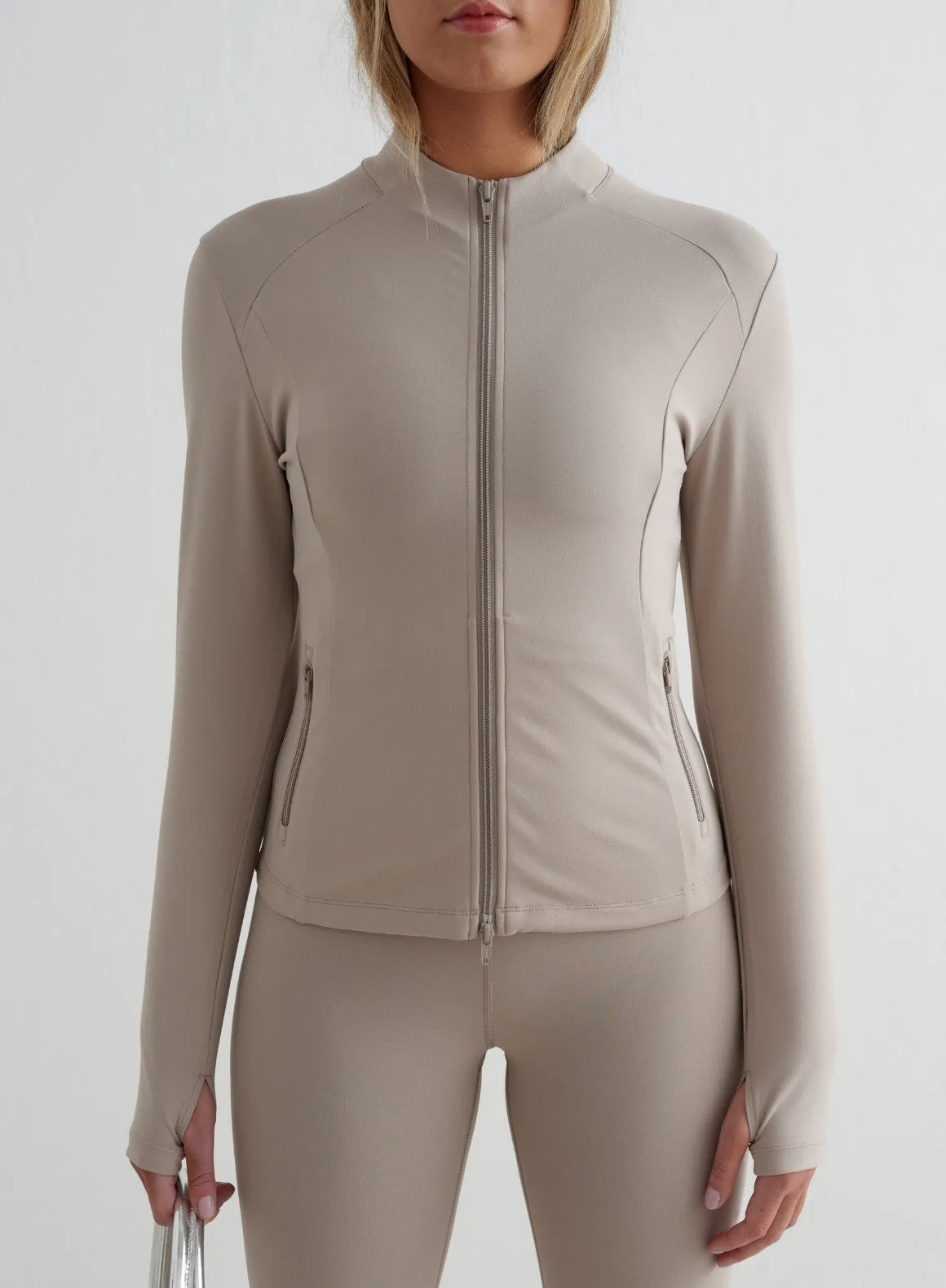 Dark Clay Sense Zip Jacket Piped