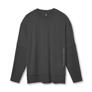 0842. 3D-Lite? 2.0 Layered Long Sleeve - Space Grey "OTWR" studded Handmade
