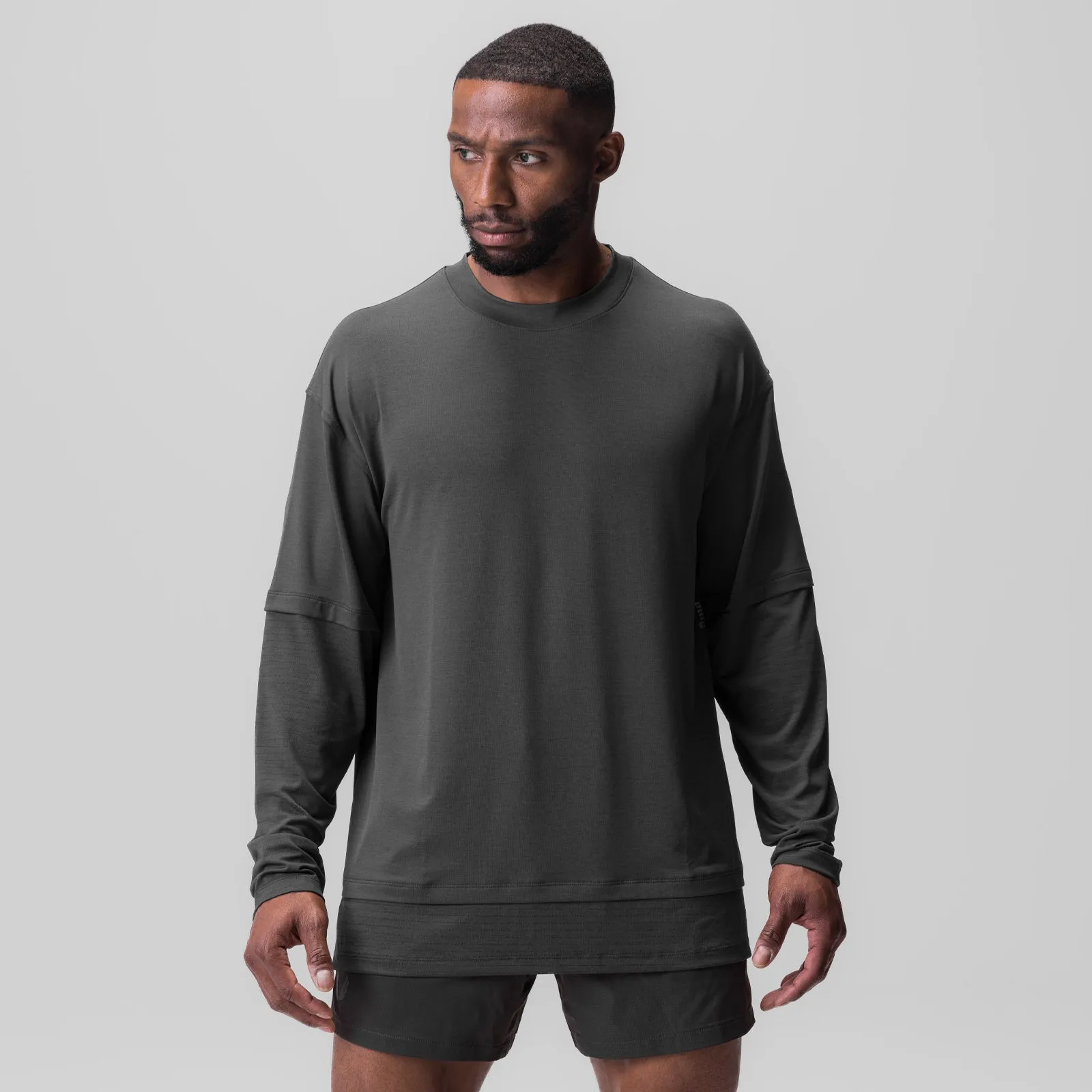 0842. 3D-Lite? 2.0 Layered Long Sleeve - Space Grey "OTWR" Durable Quality