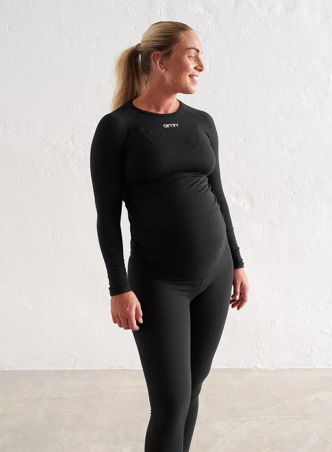Black Soft Basic Maternity Long Sleeve loafers
