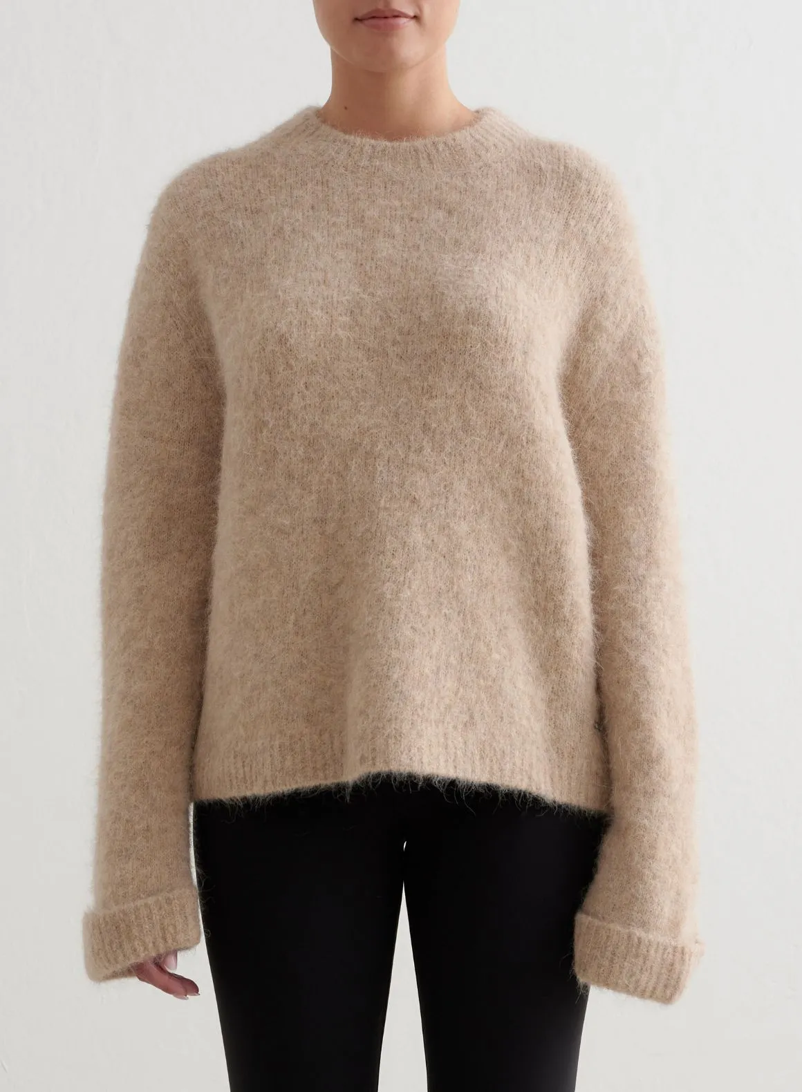 Gym workout Painting Dark Clay Alpaca Knit Sweater