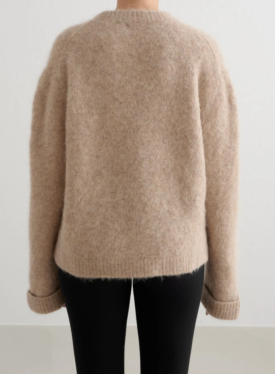 Dark Clay Alpaca Knit Sweater High Neck anniversary