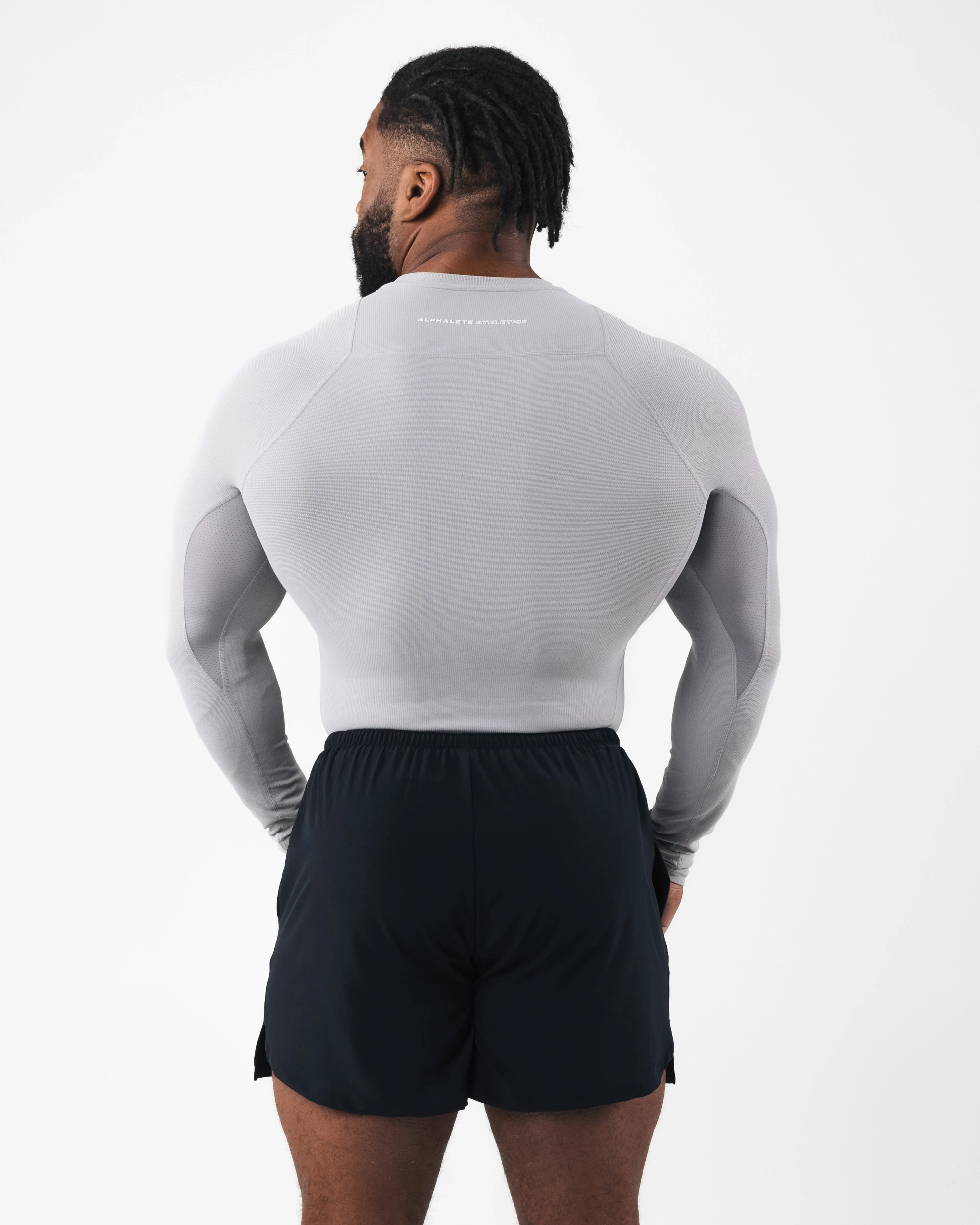 Nurse ribbed Power Long Sleeve - Chrome