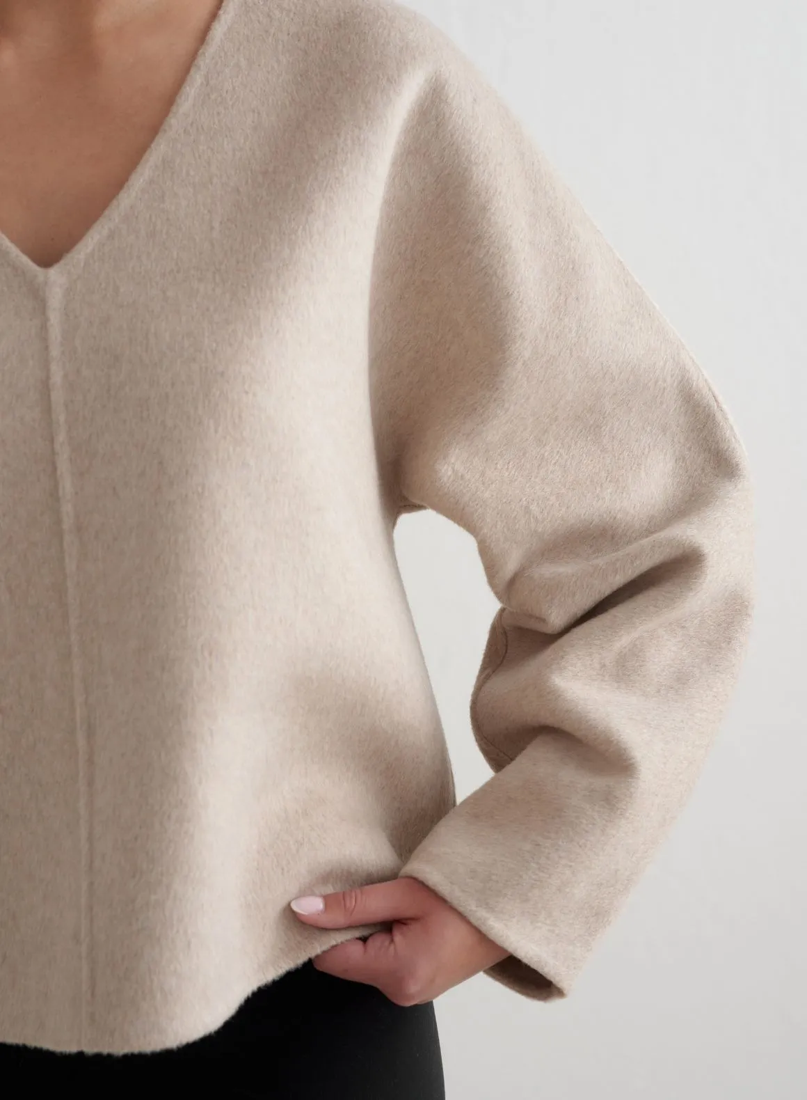 Charming Specialty Item Dark Clay Wool Sweatshirt