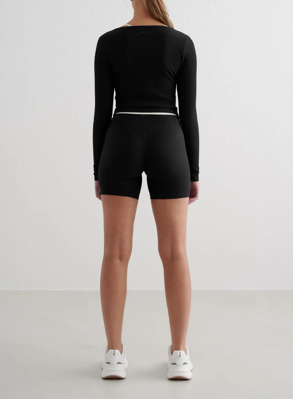 Black Ribbed Performance Zipped Cardigan Classic Style