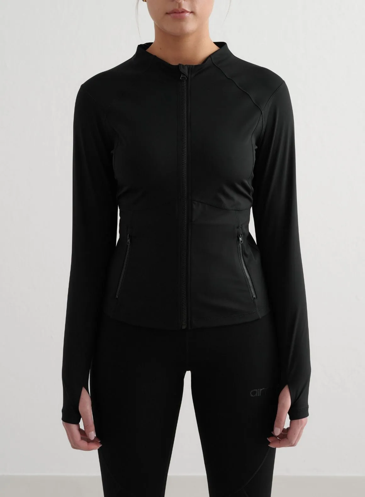 TV show Black Sculpting Zip Jacket