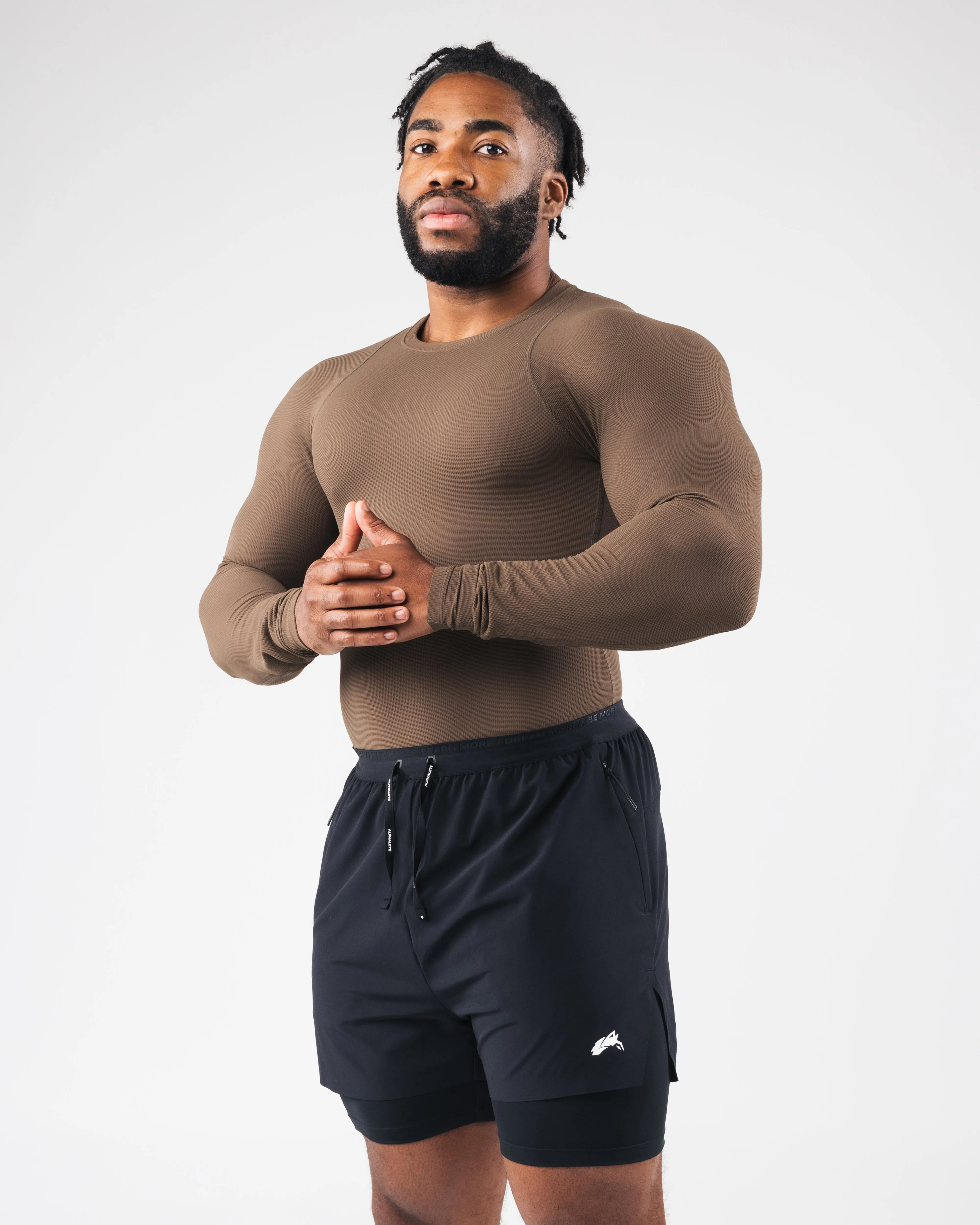 Beaded Power Long Sleeve - Carob