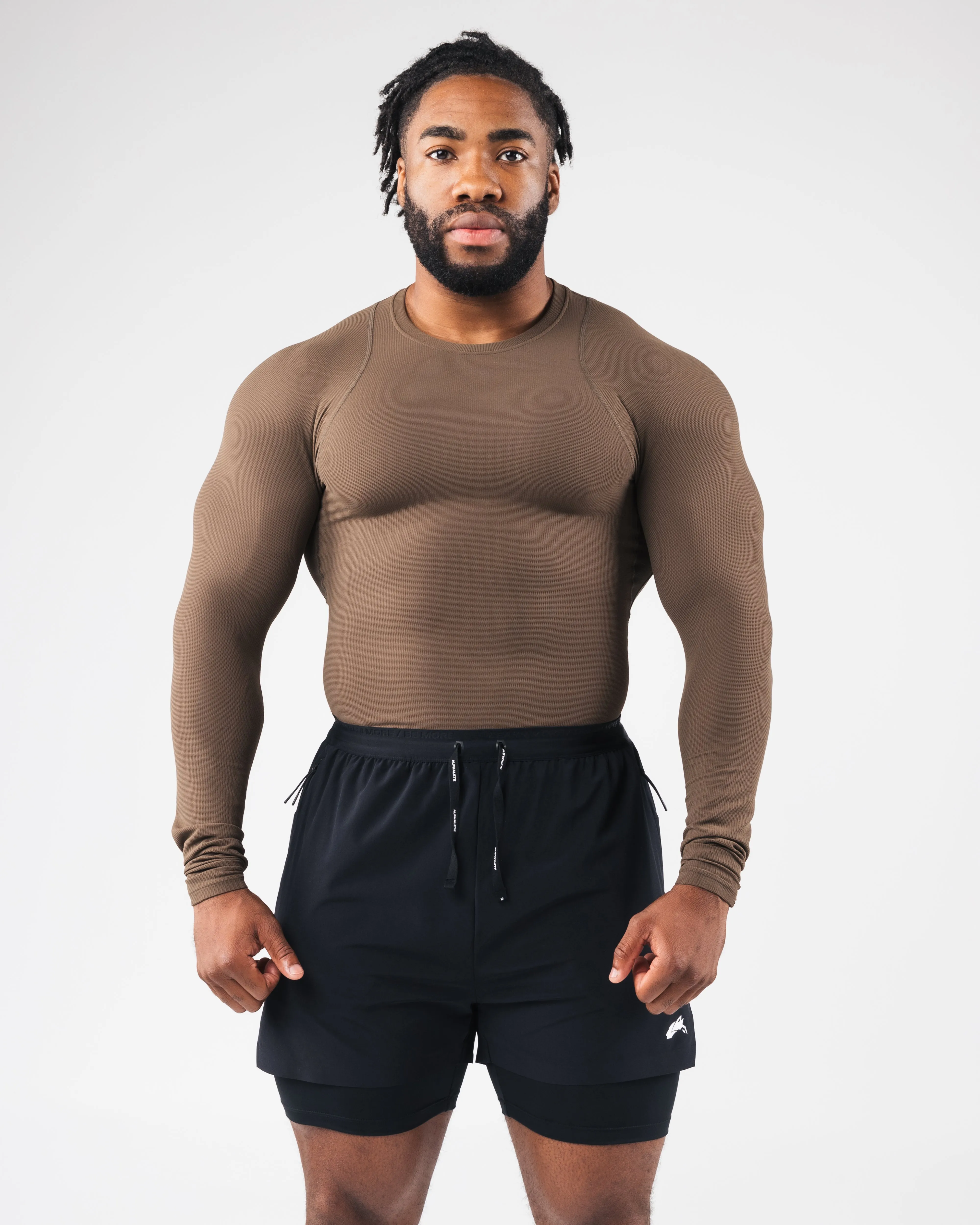 Power Long Sleeve - Carob Afternoon outing Satinette