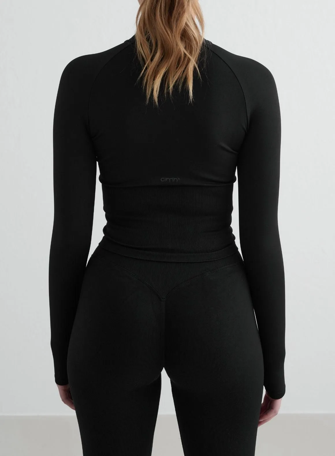 Black Shape Seamless Zip Jacket Drawing