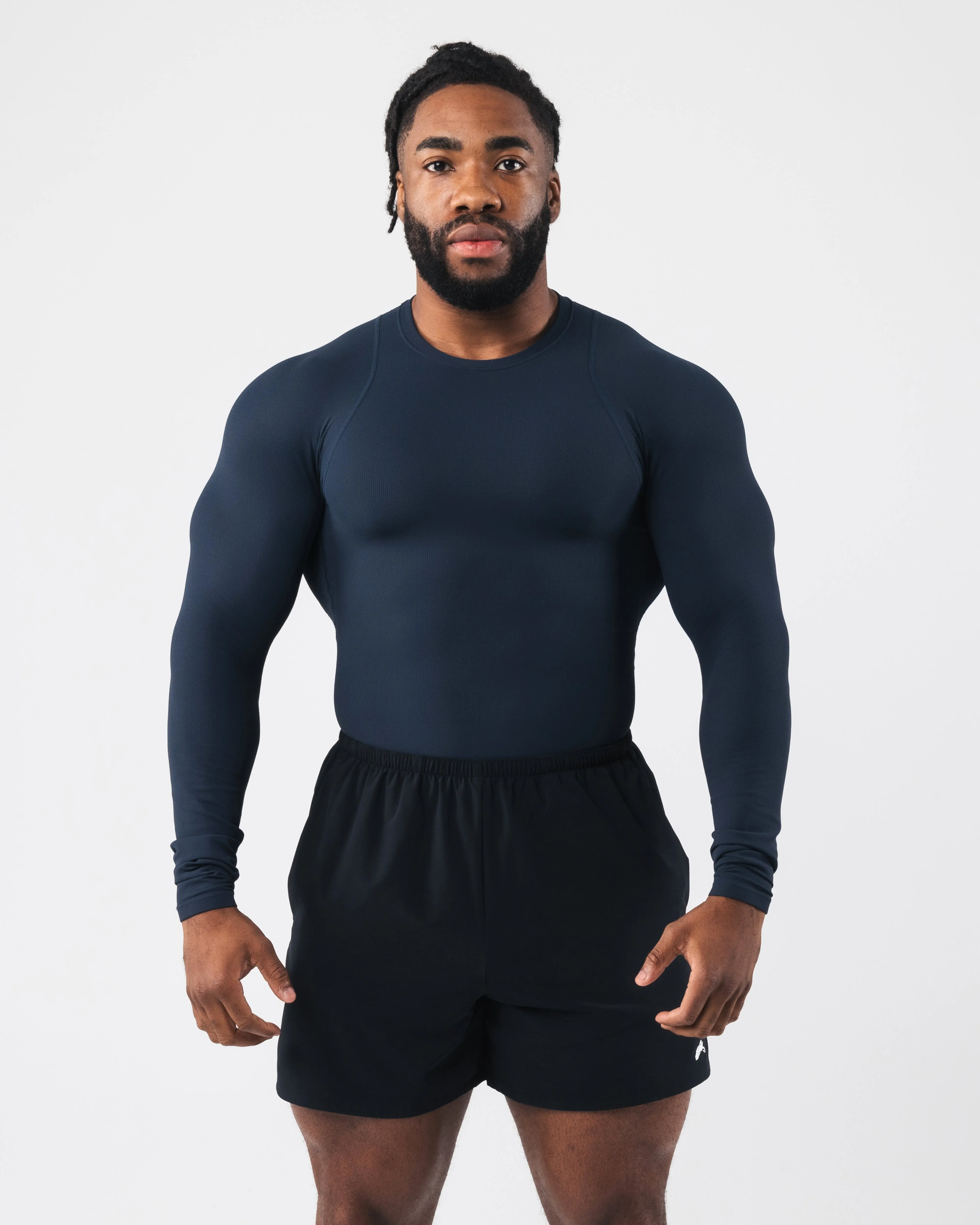 Power Long Sleeve - Deep Navy Woolen