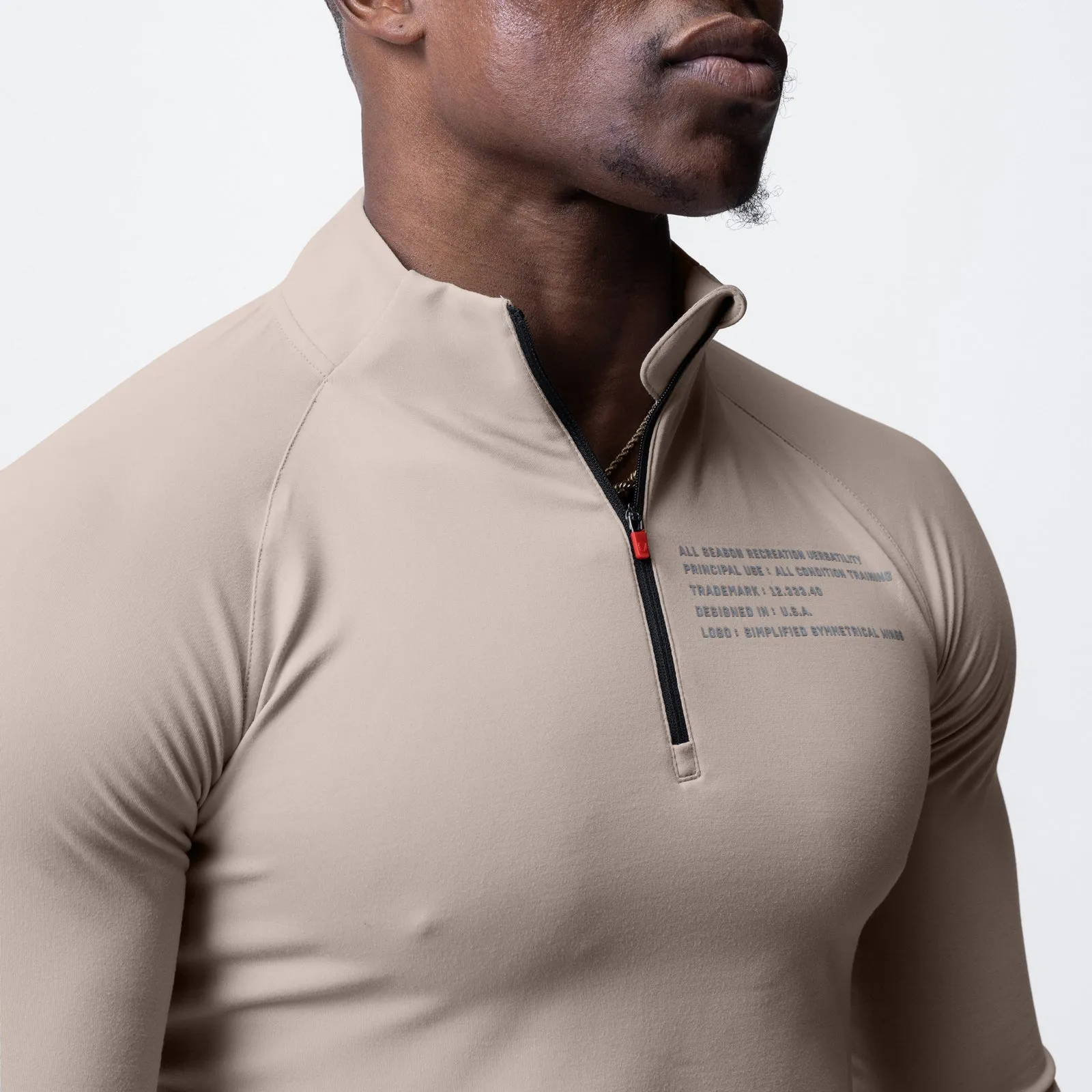 Unique Style 0725. Core Fitted Quarter Zip - Chai