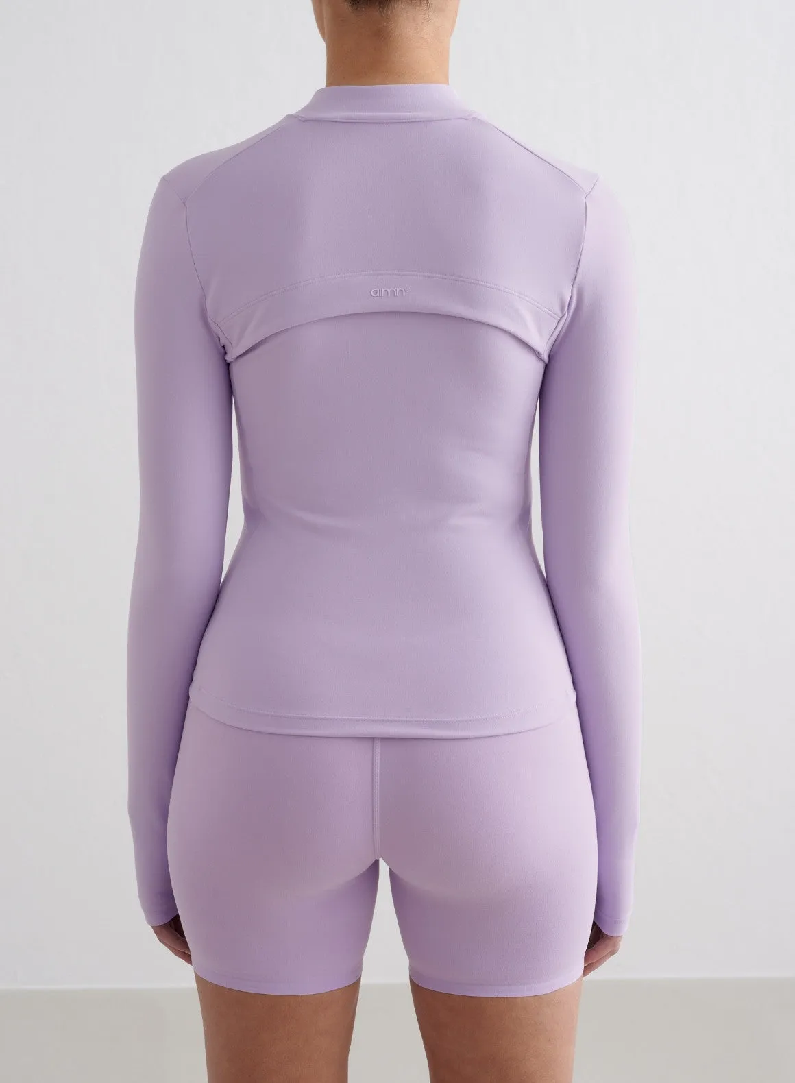 Blossom Sense Zip Jacket Classic Style Boat Neck