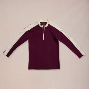 Male version Donnasport Long-Sleeve Raglan - Melanzana / Avorio