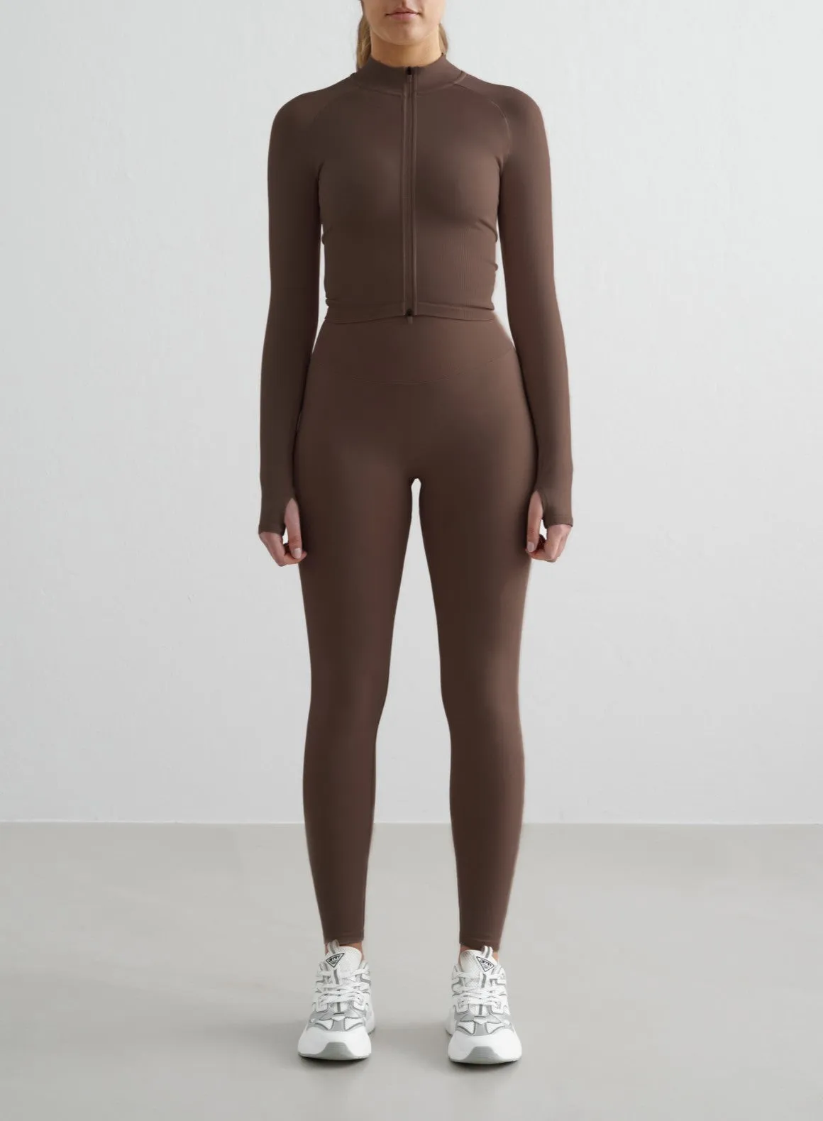 Macchiato Shape Seamless Zip Jacket Easy Care Knit Fabric