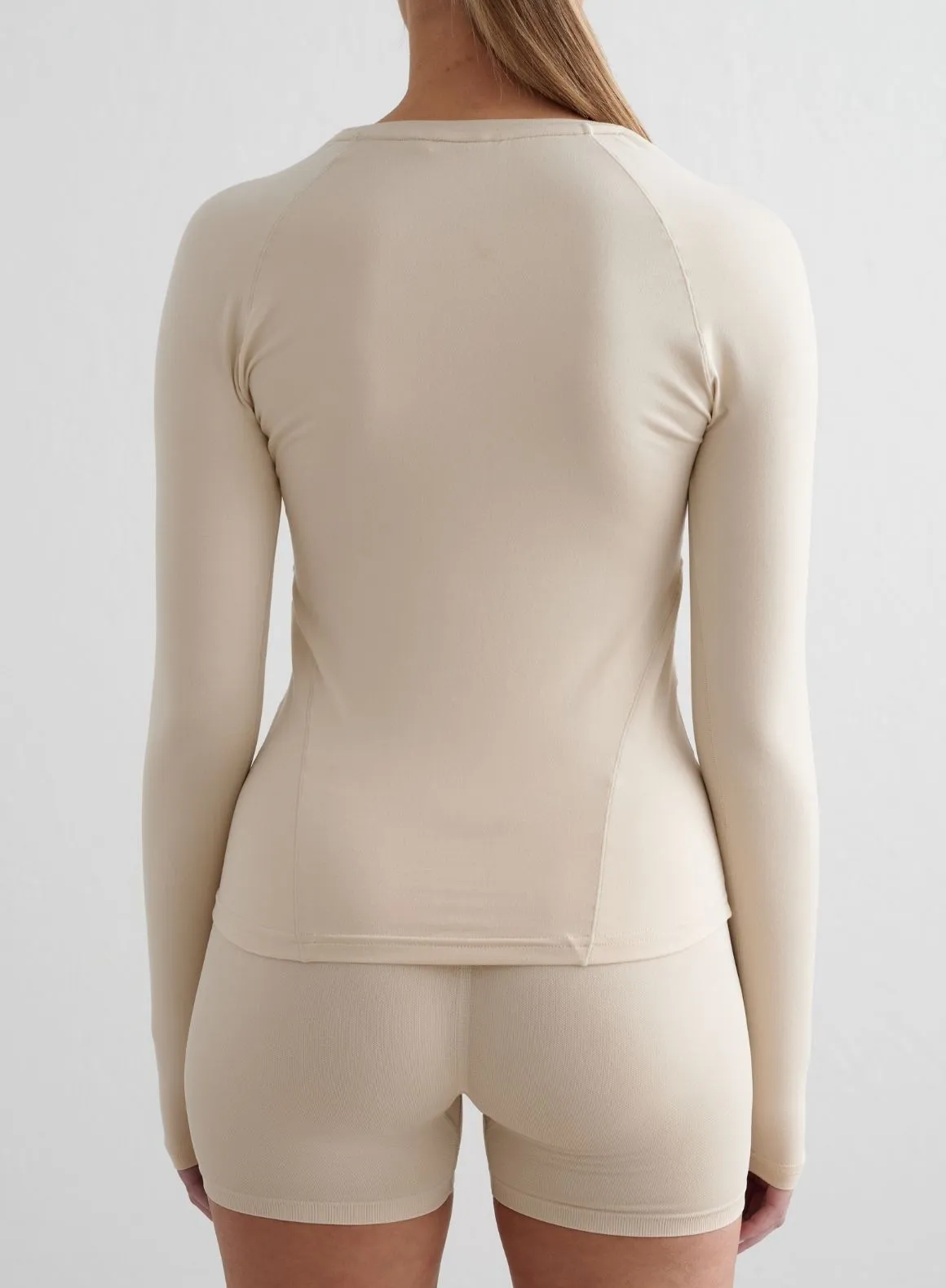 wrinkle free Caf?? Au Lait Soft Basic Long Sleeve
