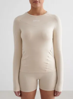 Caf?? Au Lait Soft Basic Long Sleeve Smart