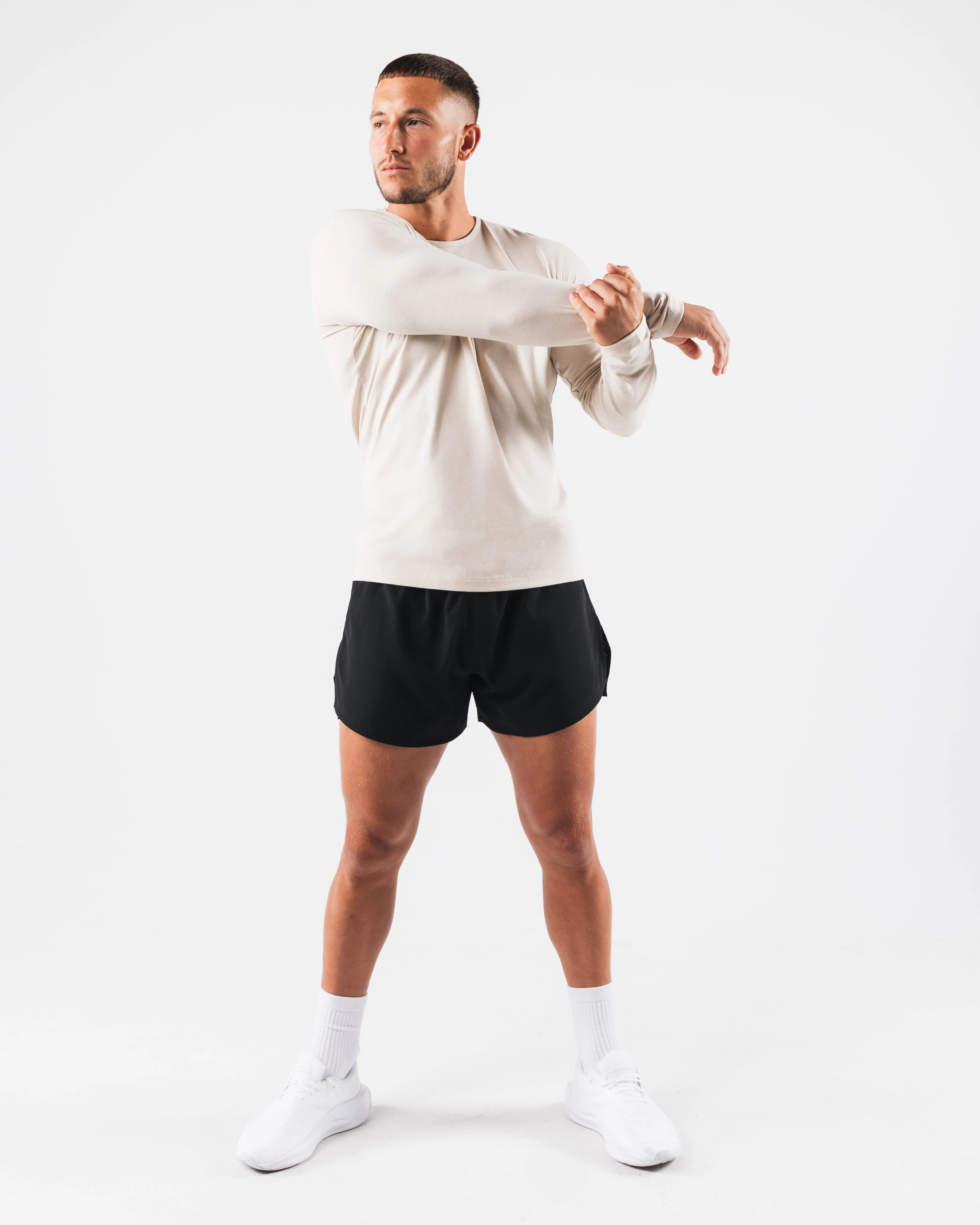 Zero Classic LS Tee 2pk - Cream Non Iron Polyester Blend Dry climate