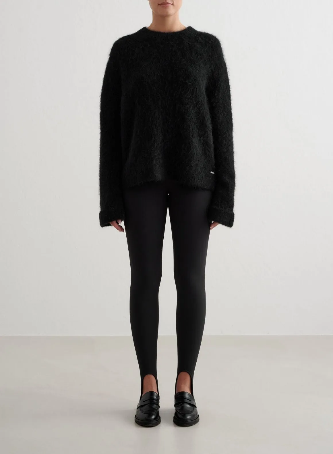 Black Alpaca Knit Sweater Urban Street